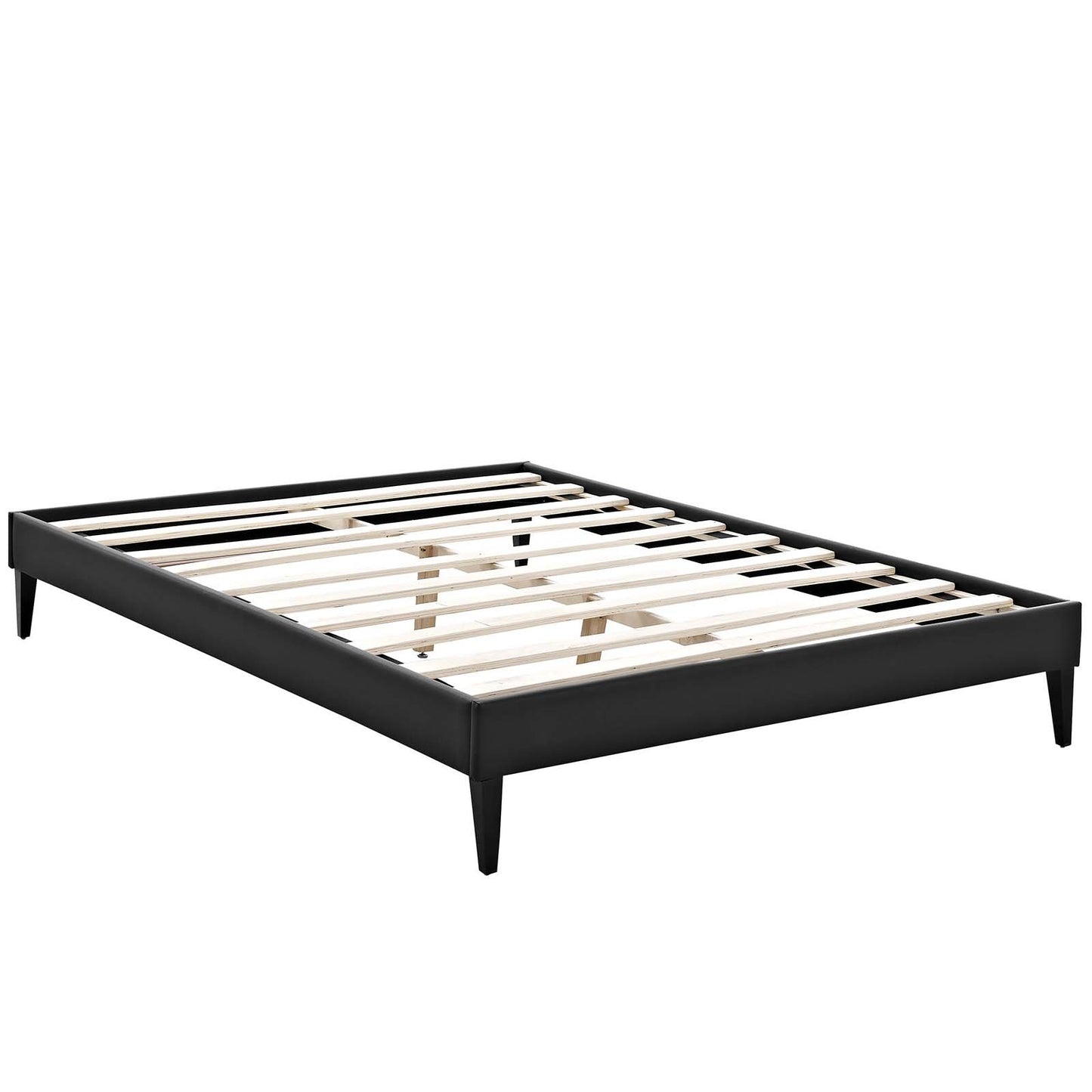 Modway Tessie King Vinyl Bed Frame with Squared Tapered Legs