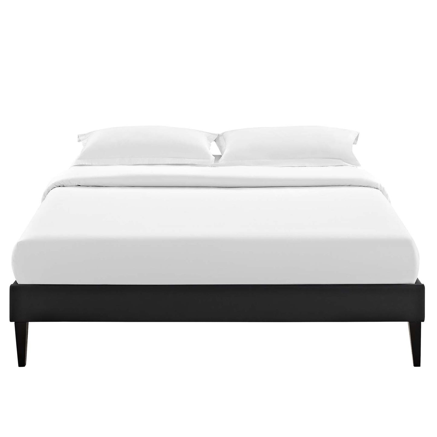 Modway Tessie King Vinyl Bed Frame with Squared Tapered Legs