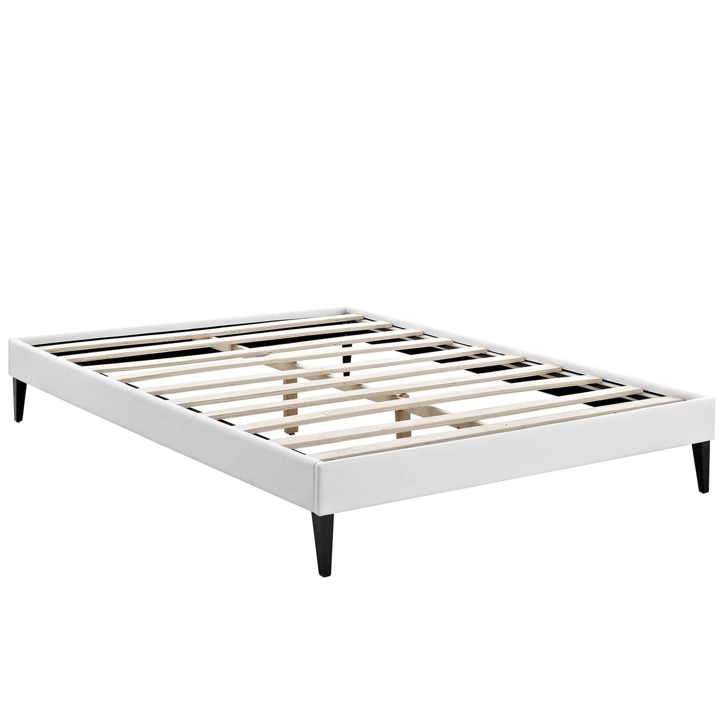 Modway Tessie King Vinyl Bed Frame with Squared Tapered Legs