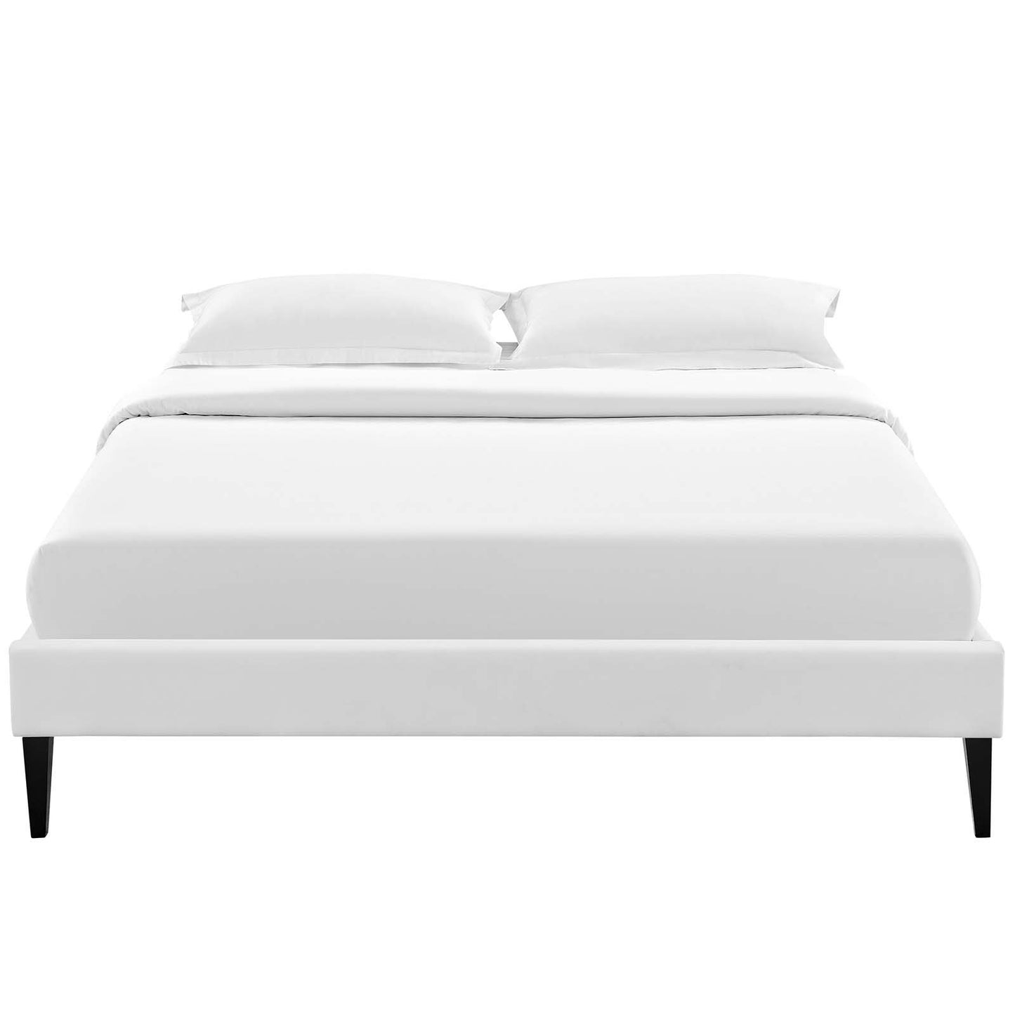 Modway Tessie King Vinyl Bed Frame with Squared Tapered Legs