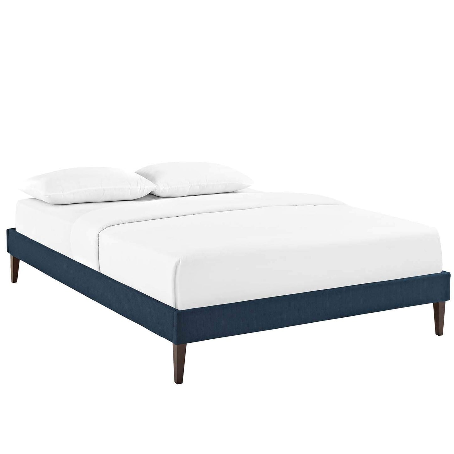 Tessie King Fabric Bed Frame with Squared Tapered Legs