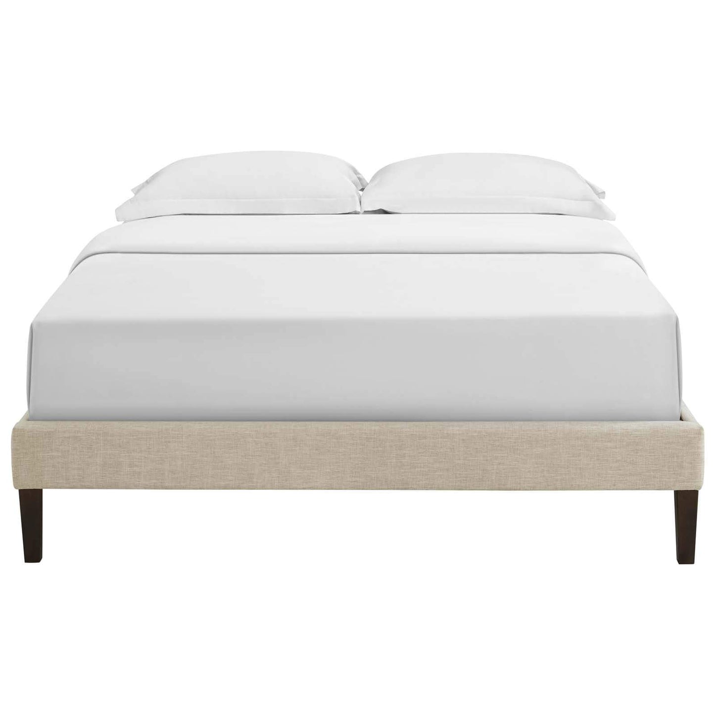 Tessie King Fabric Bed Frame with Squared Tapered Legs