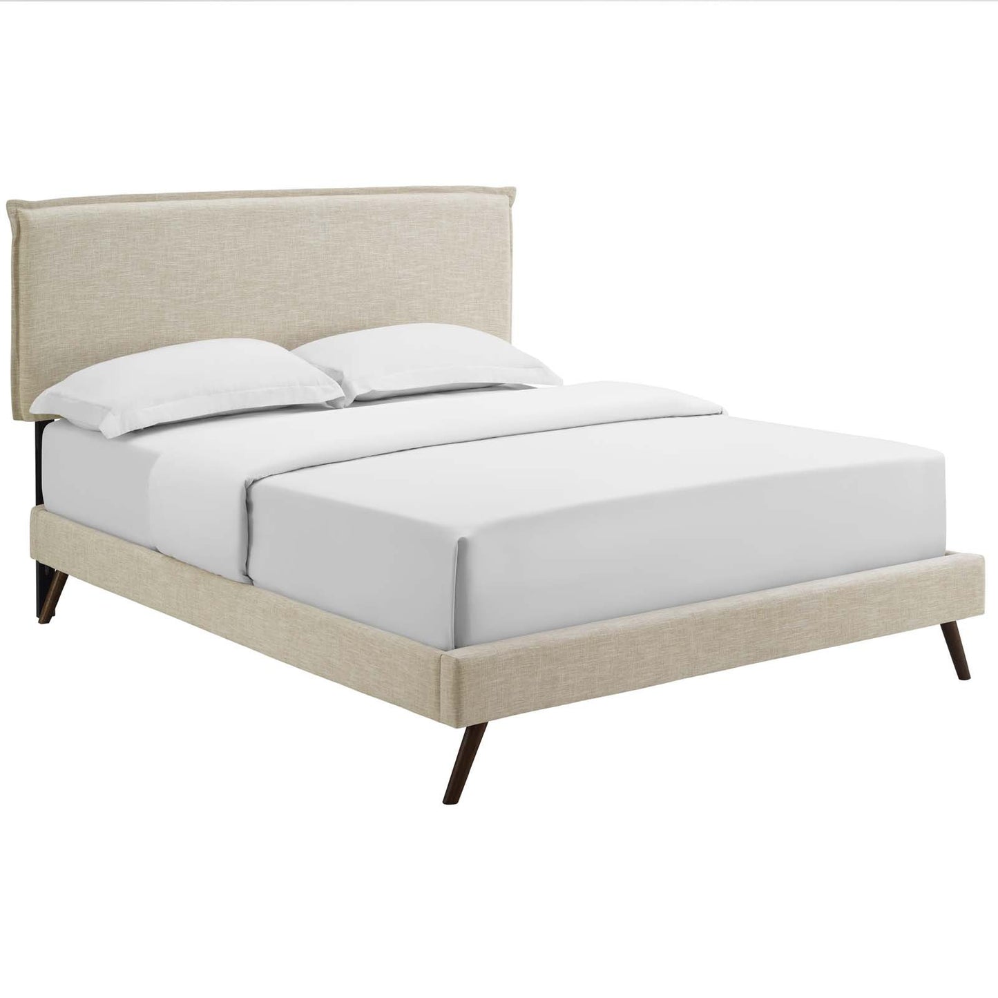 Modway Amaris Full Fabric Platform Bed with Round Splayed Legs