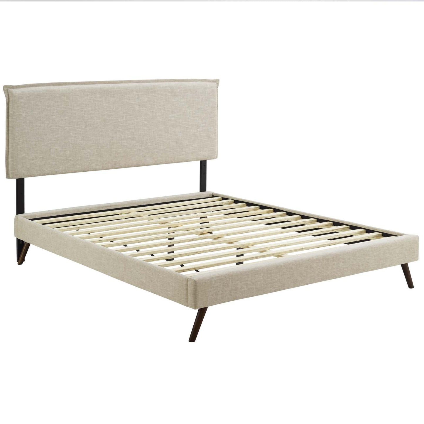Modway Amaris Full Fabric Platform Bed with Round Splayed Legs