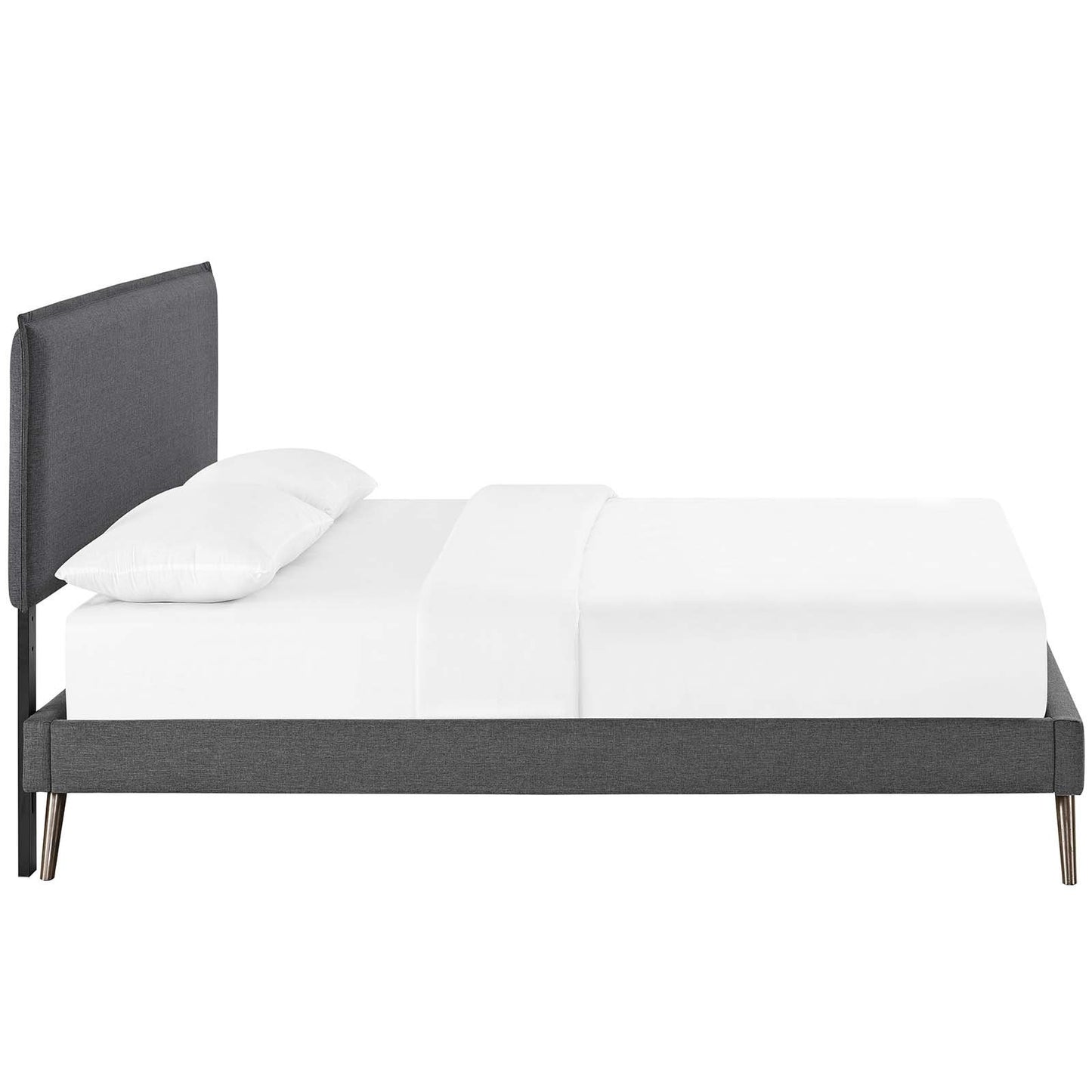 Modway Amaris Full Fabric Platform Bed with Round Splayed Legs