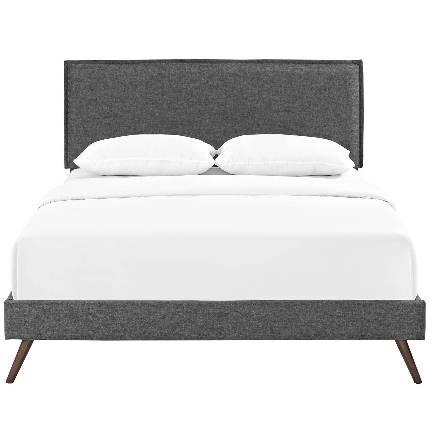 Modway Amaris Full Fabric Platform Bed with Round Splayed Legs
