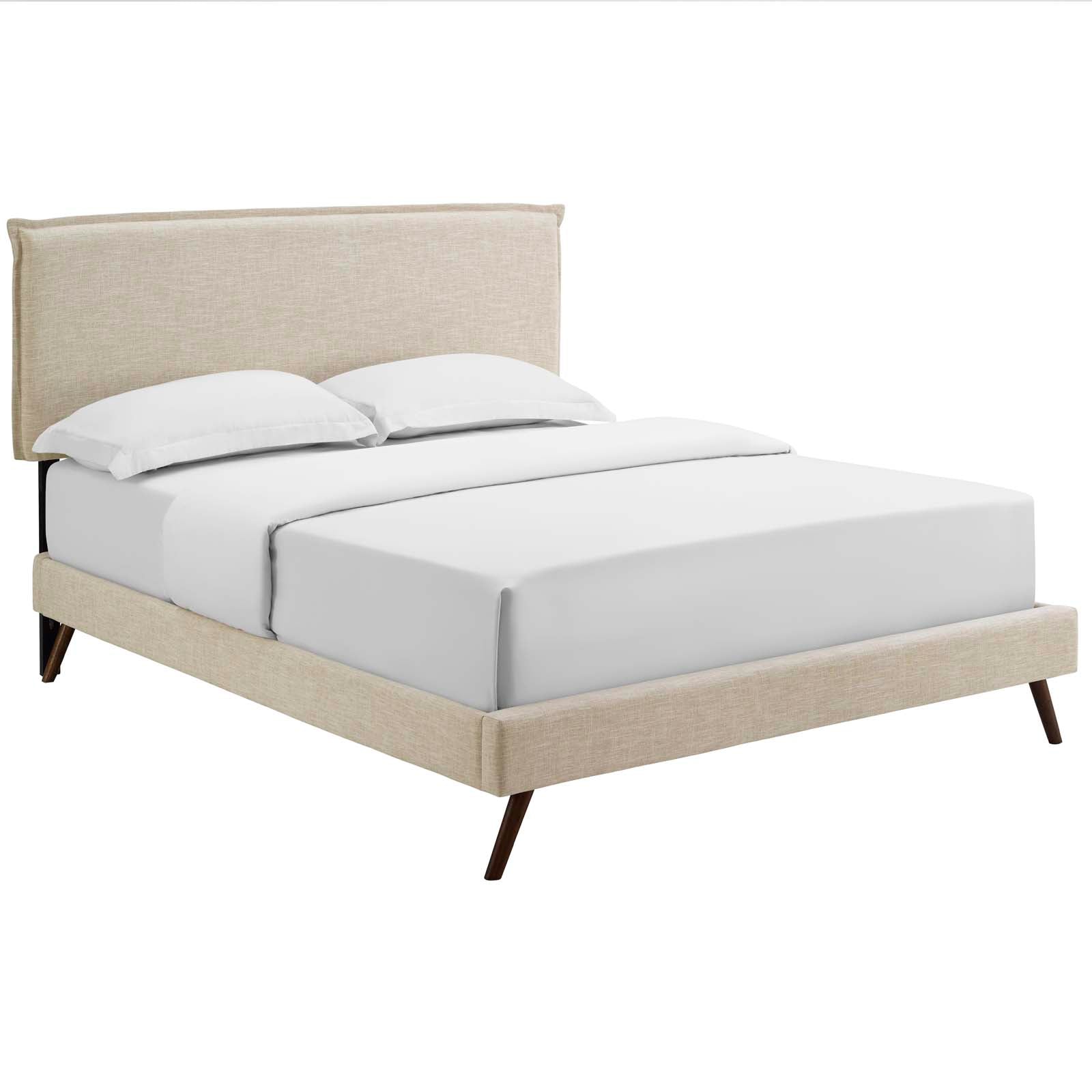 Amaris Queen Fabric Platform Bed with Round Splayed Legs By Modway - MOD-5904 | Beds - 2