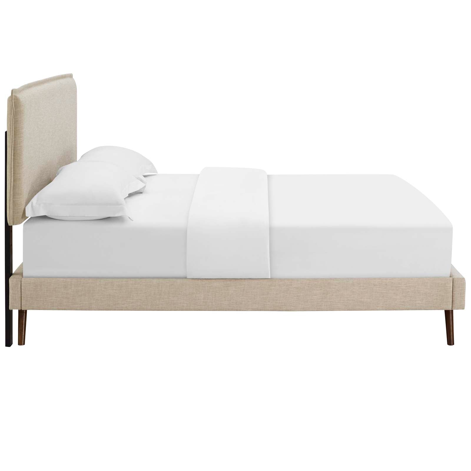 Amaris Queen Fabric Platform Bed with Round Splayed Legs By Modway - MOD-5904 | Beds - 4