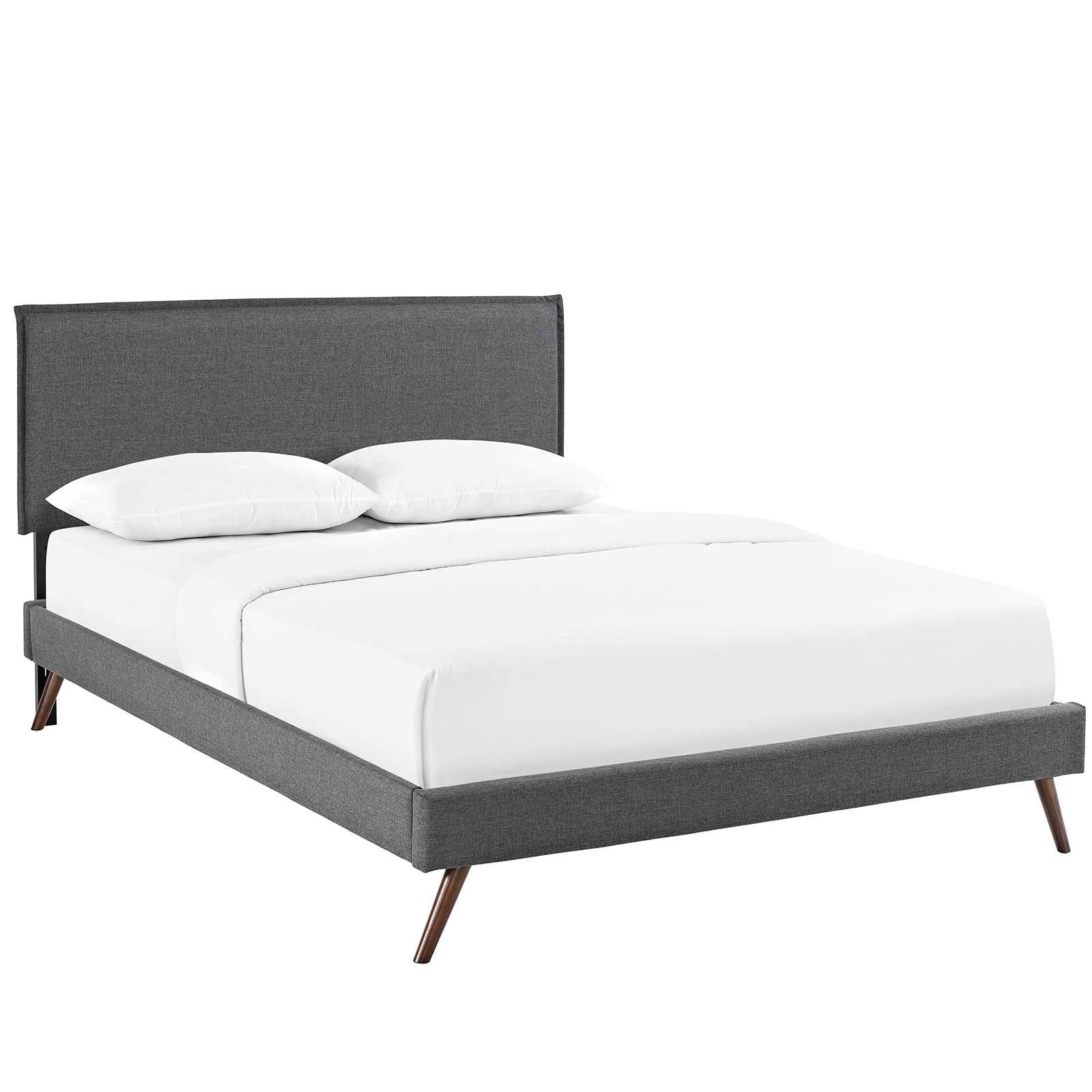 Amaris Queen Fabric Platform Bed with Round Splayed Legs By Modway - MOD-5904 | Beds - 8
