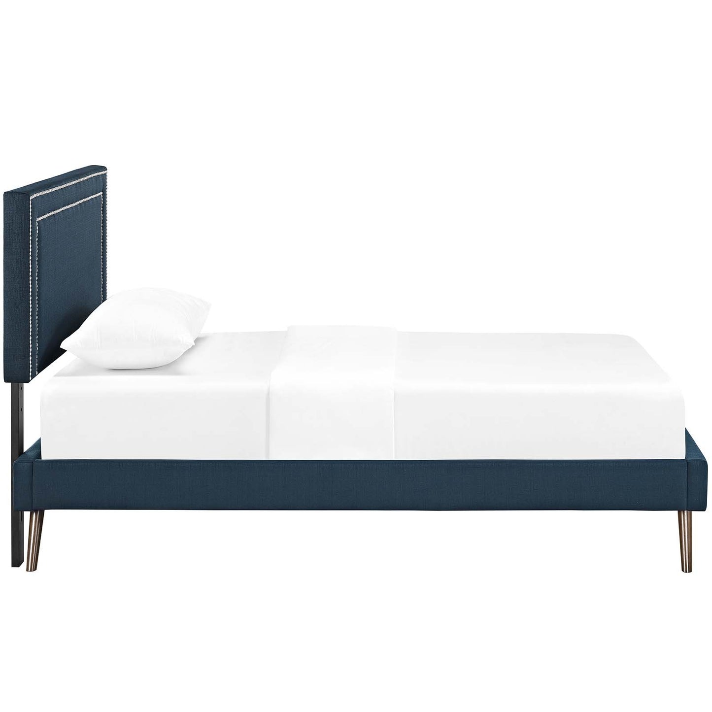 Modway Virginia Twin Fabric Platform Bed with Round Splayed Legs