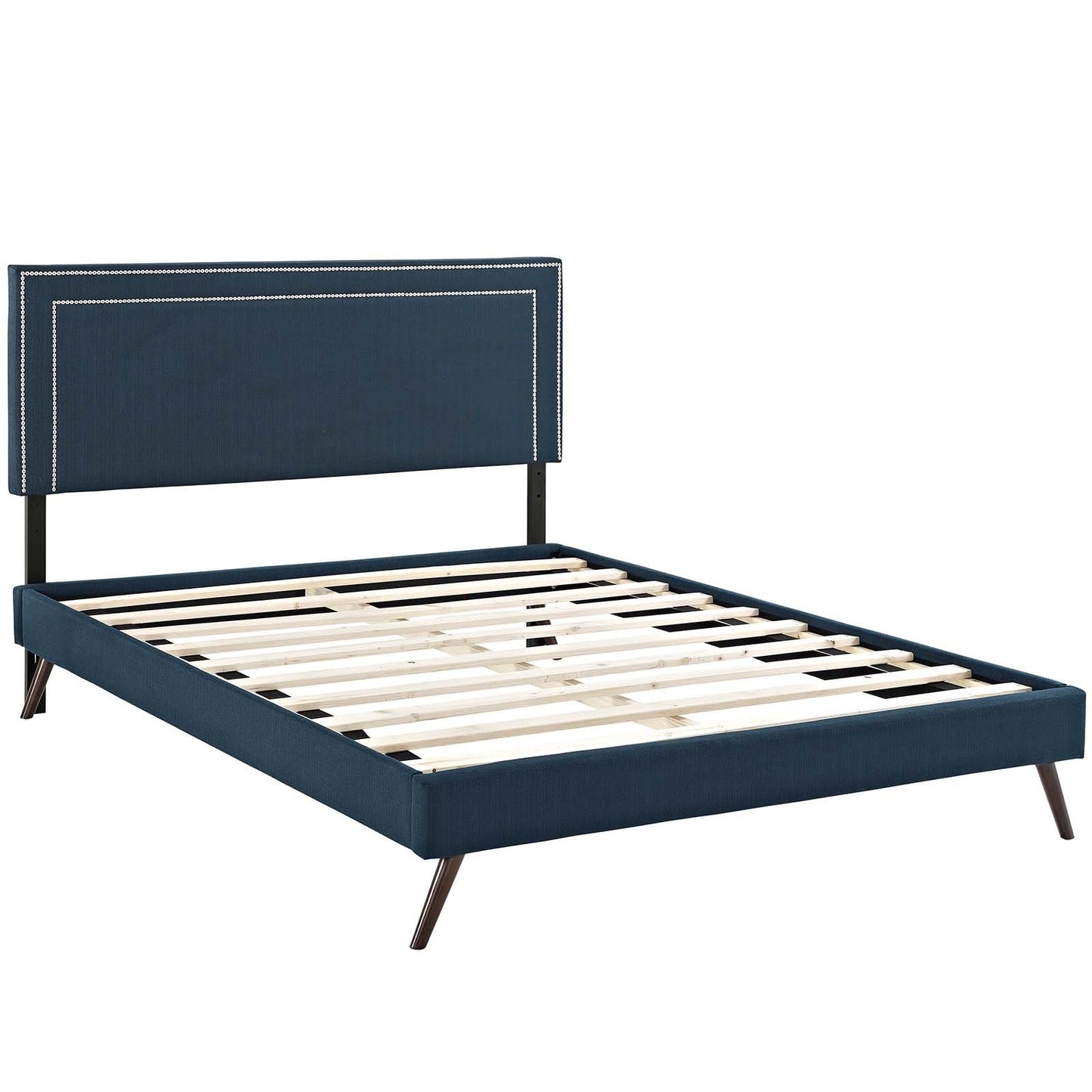 Modway Virginia Full Fabric Platform Bed with Round Splayed Legs
