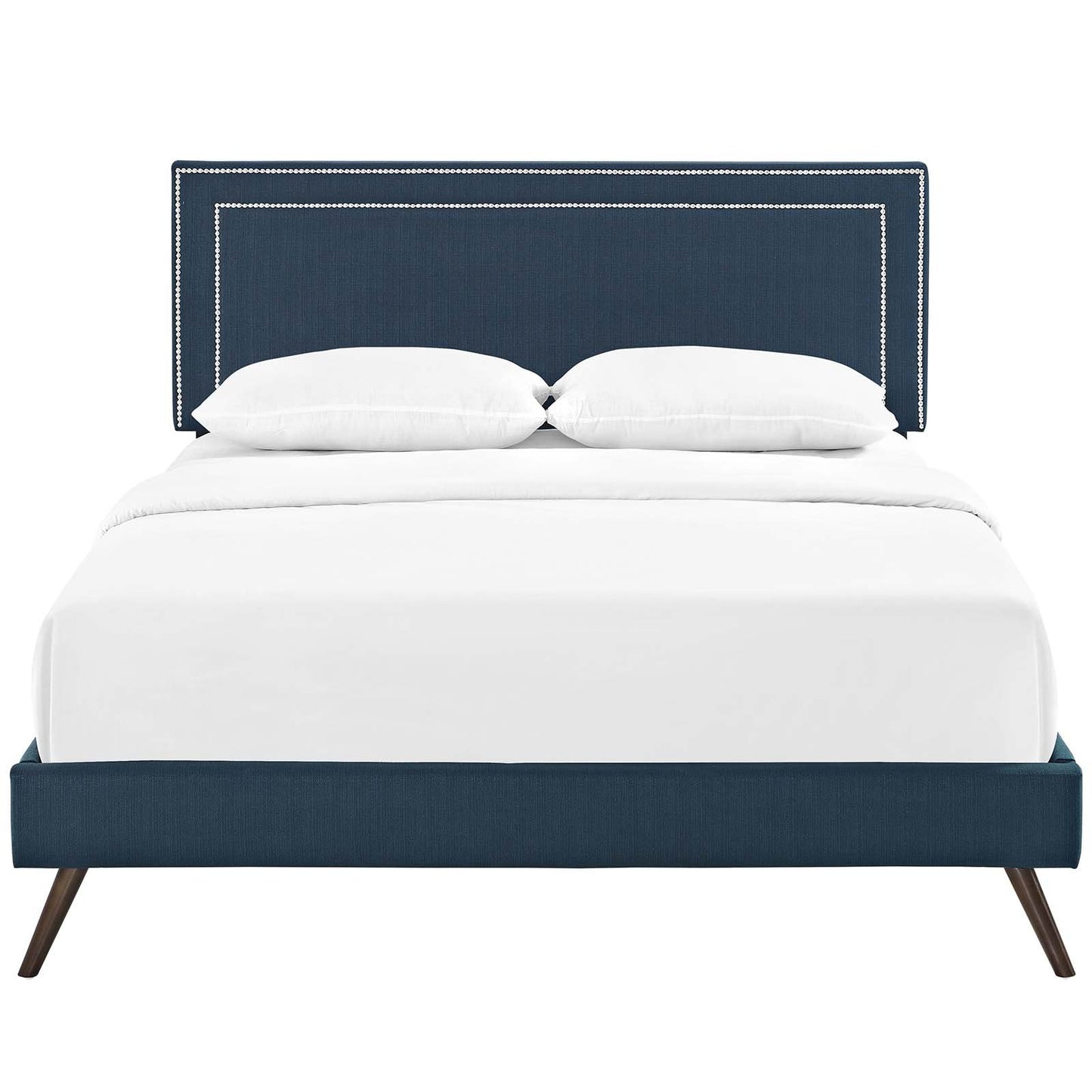 Modway Virginia Full Fabric Platform Bed with Round Splayed Legs