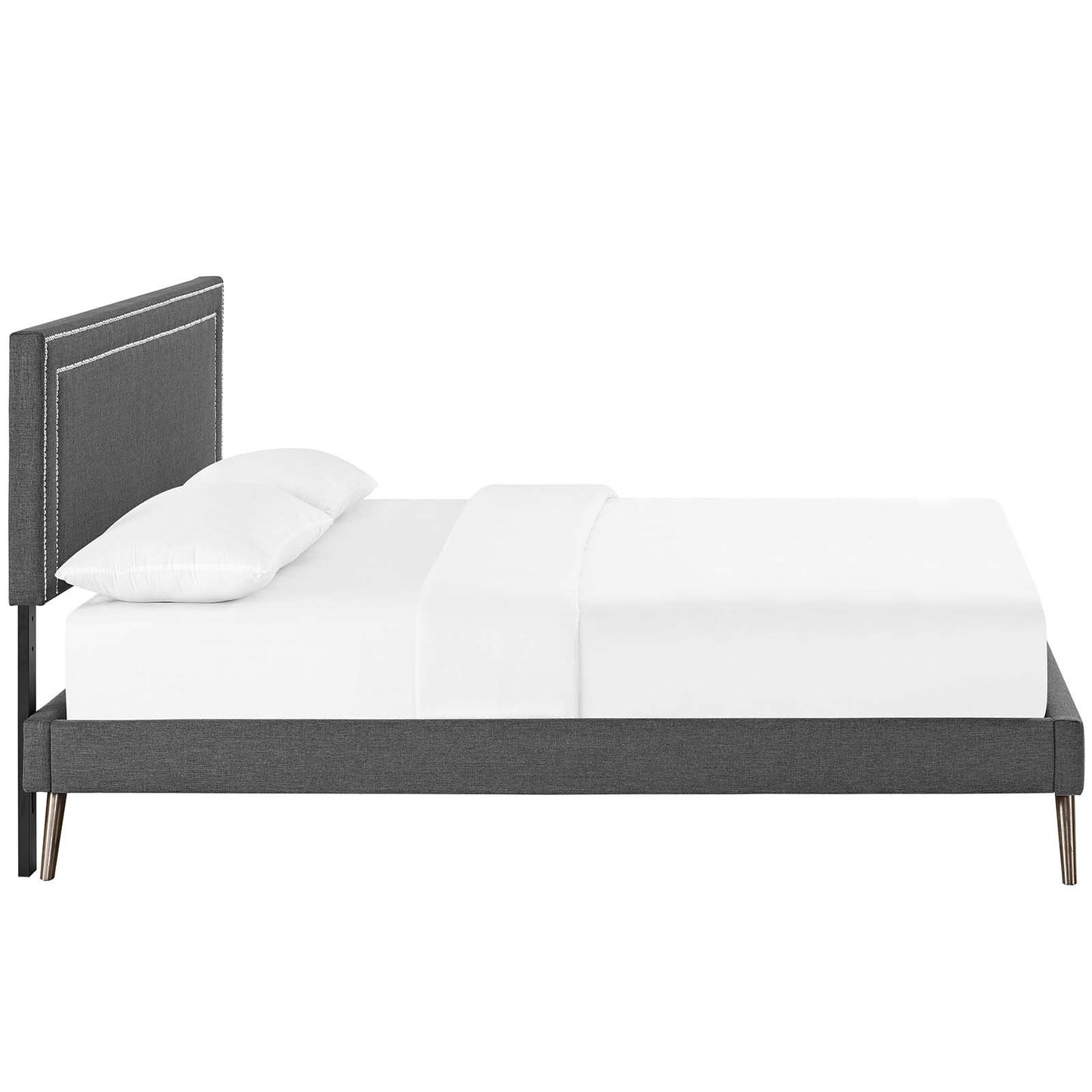 Modway Virginia Full Fabric Platform Bed with Round Splayed Legs