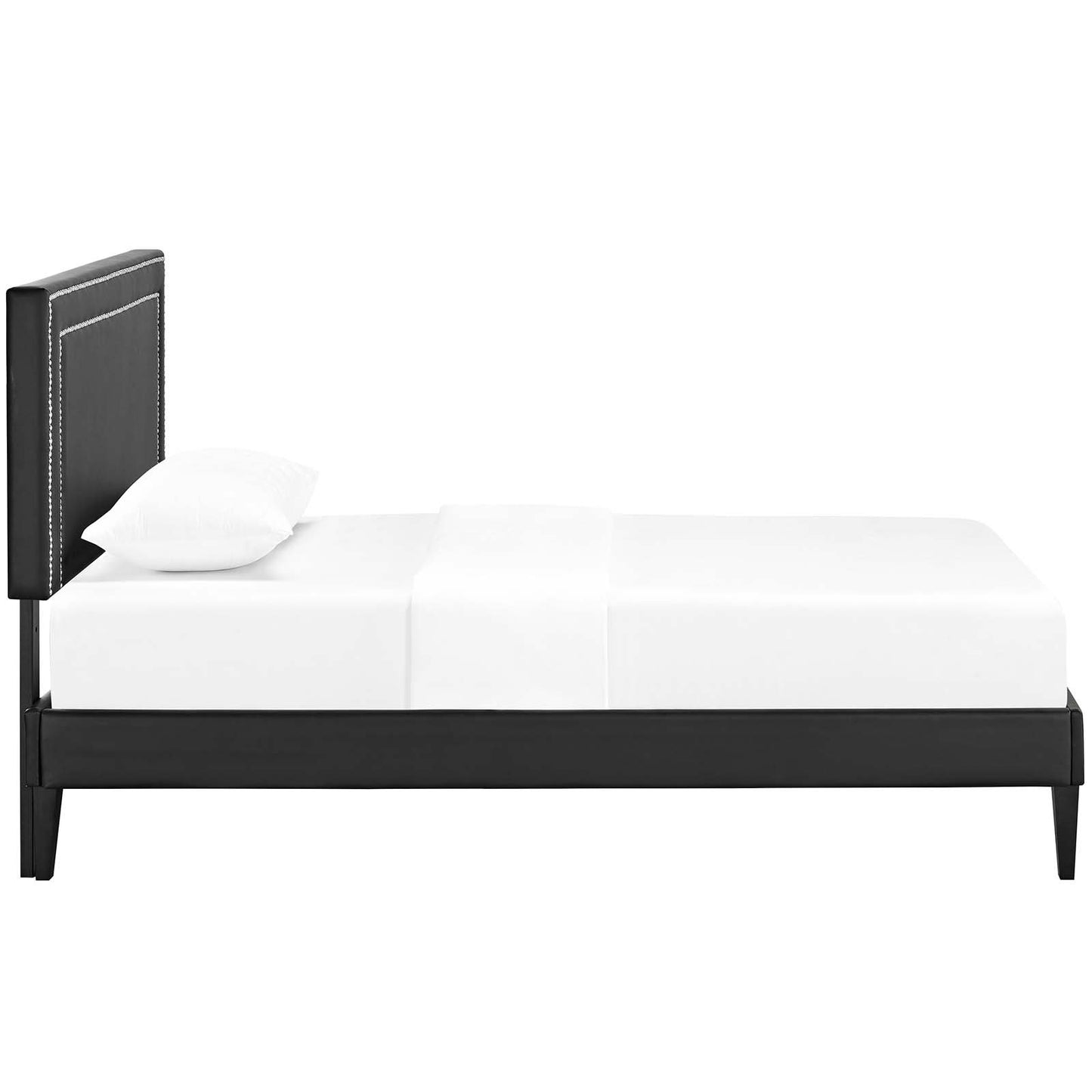 Modway Virginia Twin Vinyl Platform Bed with Squared Tapered Legs