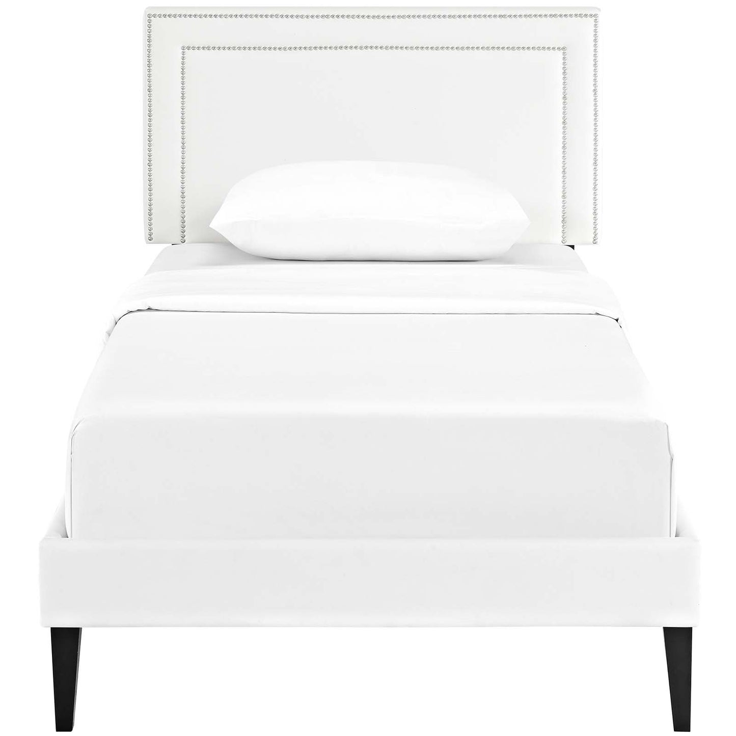 Modway Virginia Twin Vinyl Platform Bed with Squared Tapered Legs