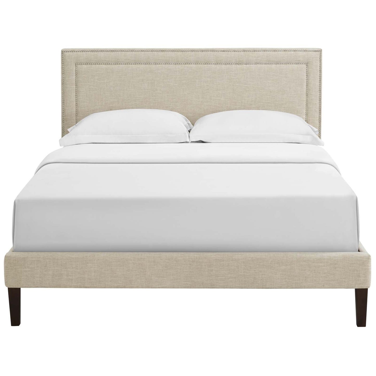 Modway Virginia Full Fabric Platform Bed with Squared Tapered Legs