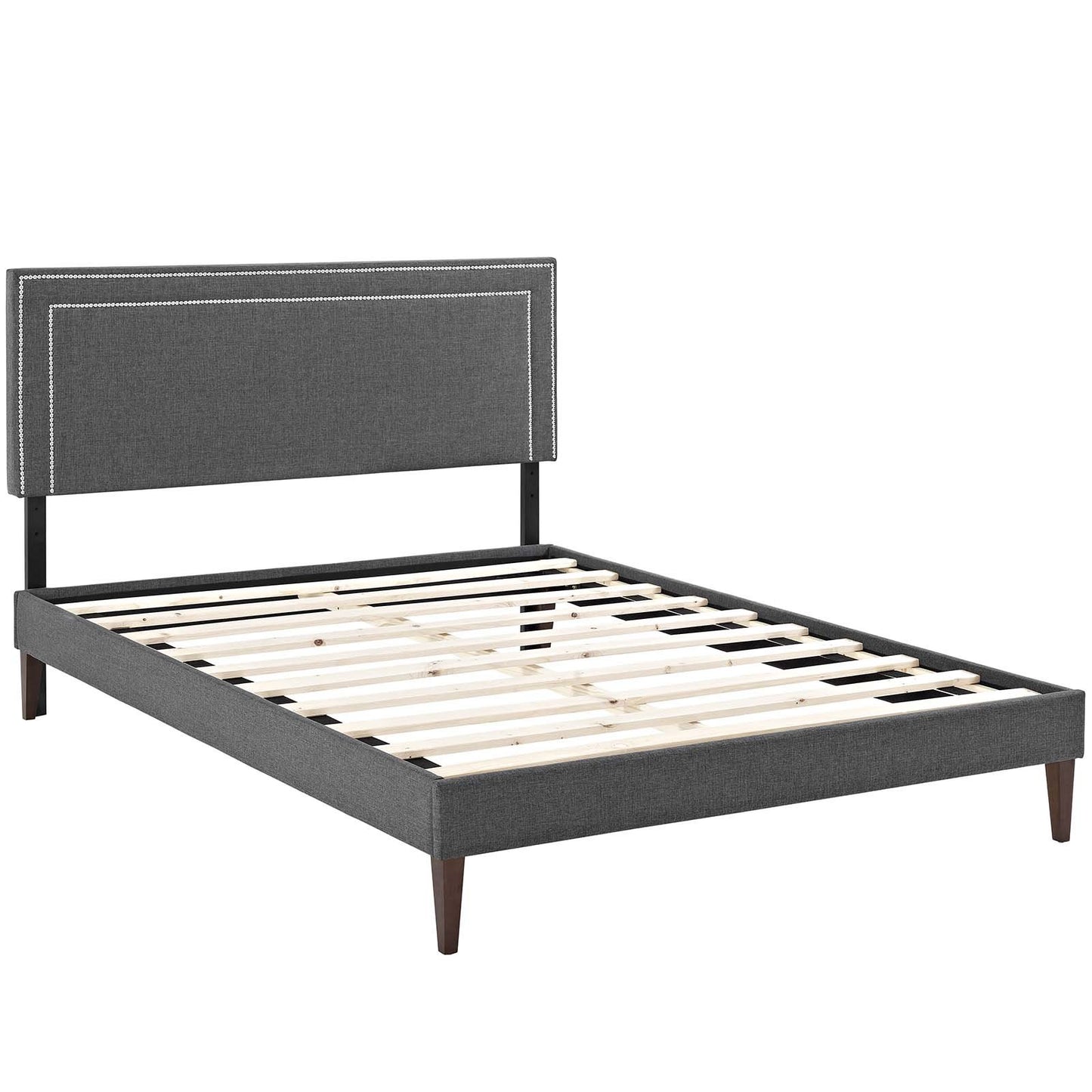 Modway Virginia Full Fabric Platform Bed with Squared Tapered Legs