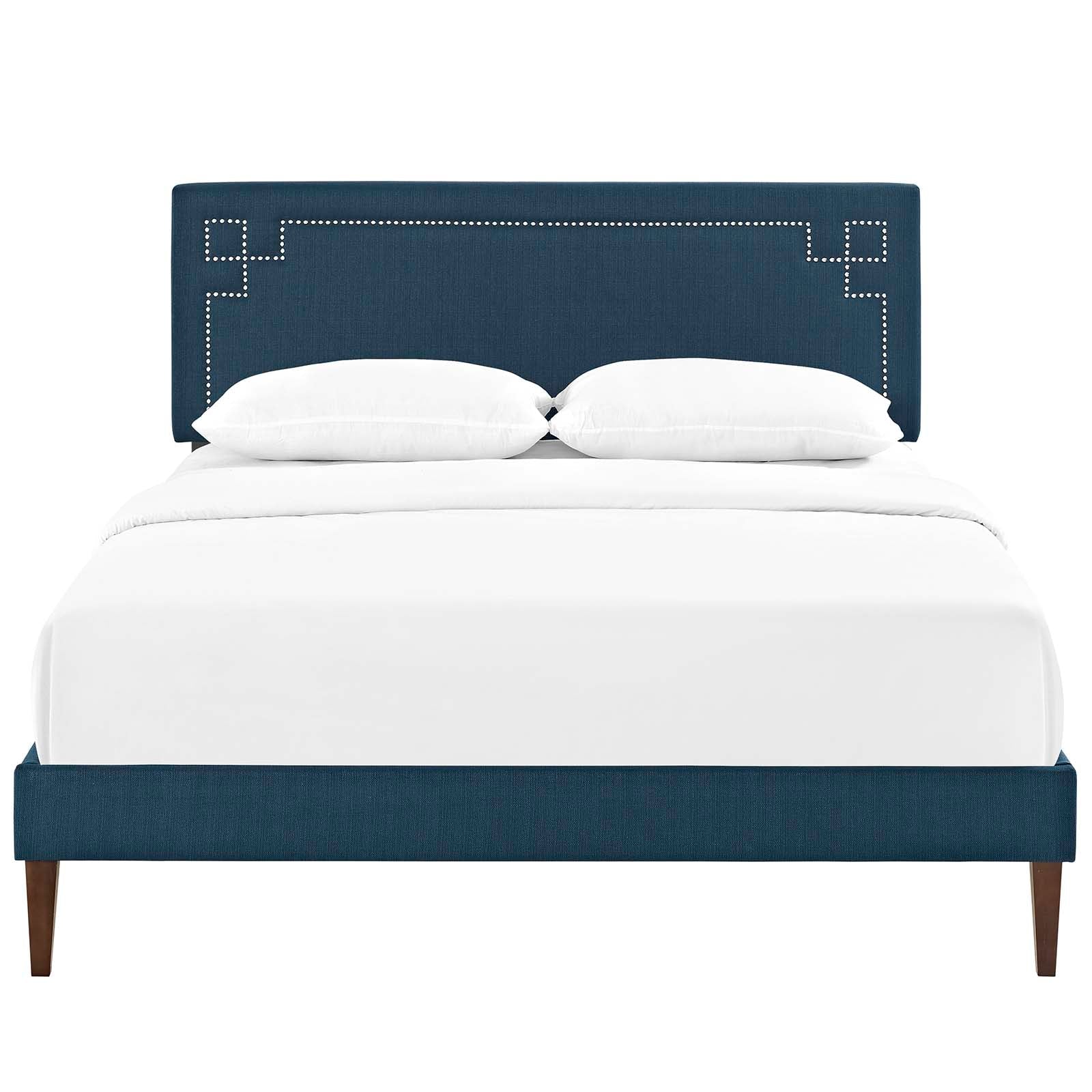 Ruthie King Fabric Platform Bed with Squared Tapered Legs By Modway - MOD-5941 | Beds | Modishstore - 5