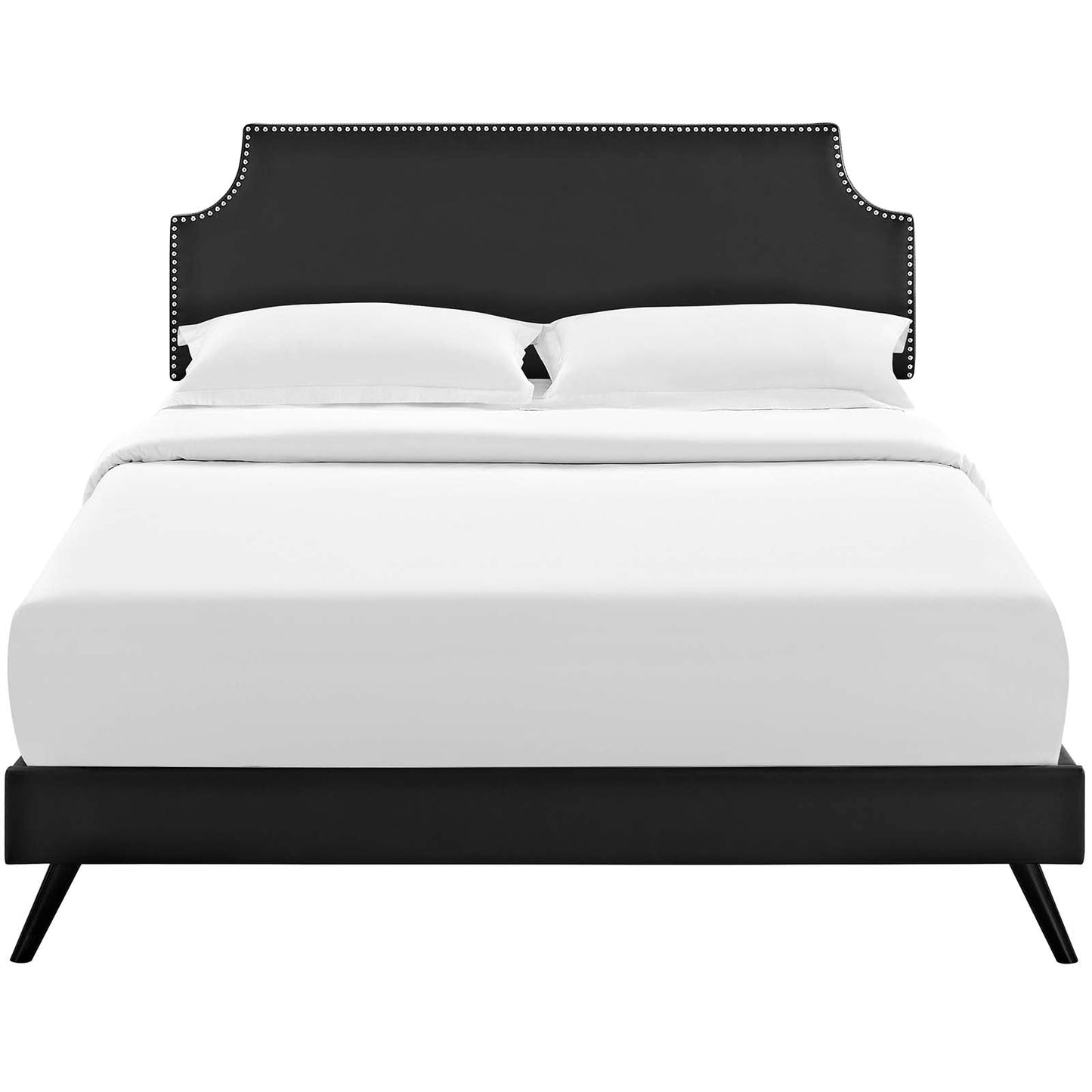 Modway Corene Queen Vinyl Platform Bed with Round Splayed Legs | Beds | 
