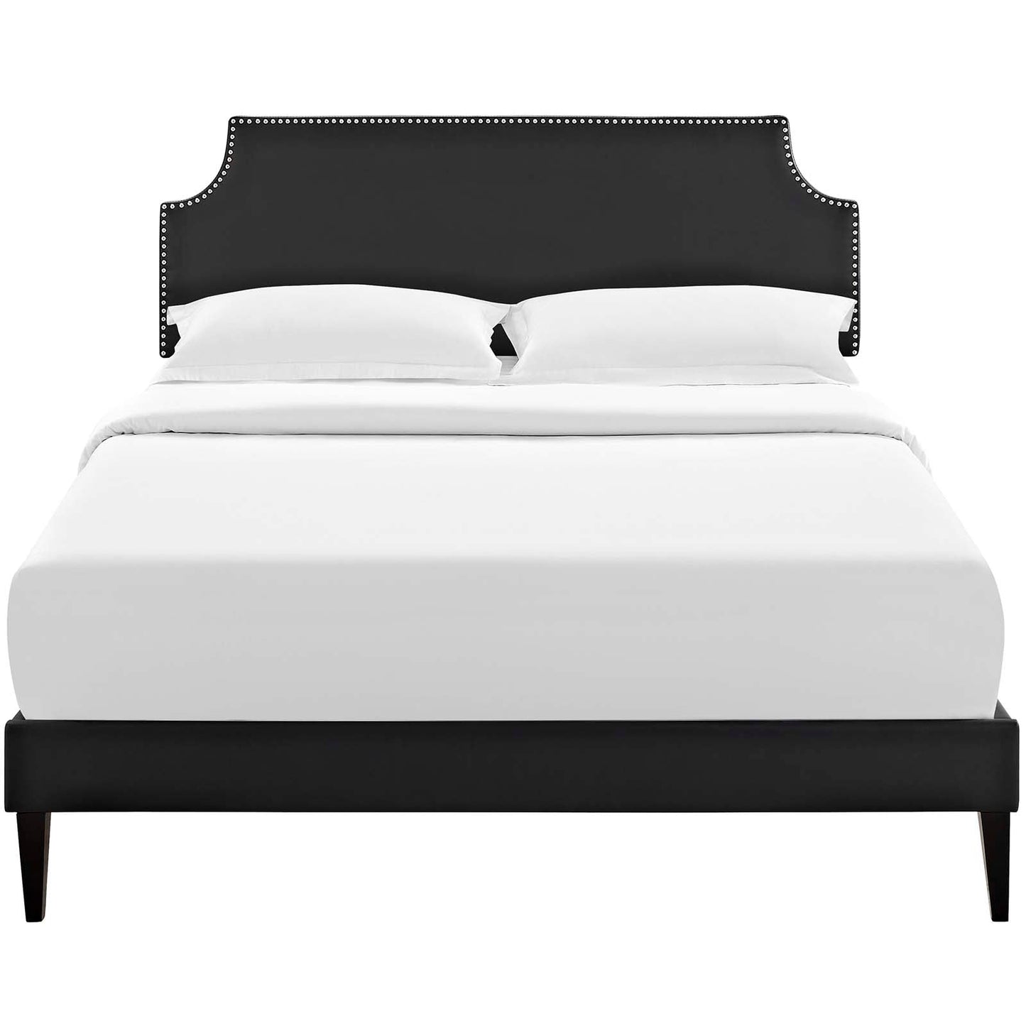 Modway Corene Queen Vinyl Platform Bed with Squared Tapered Legs | Beds | 