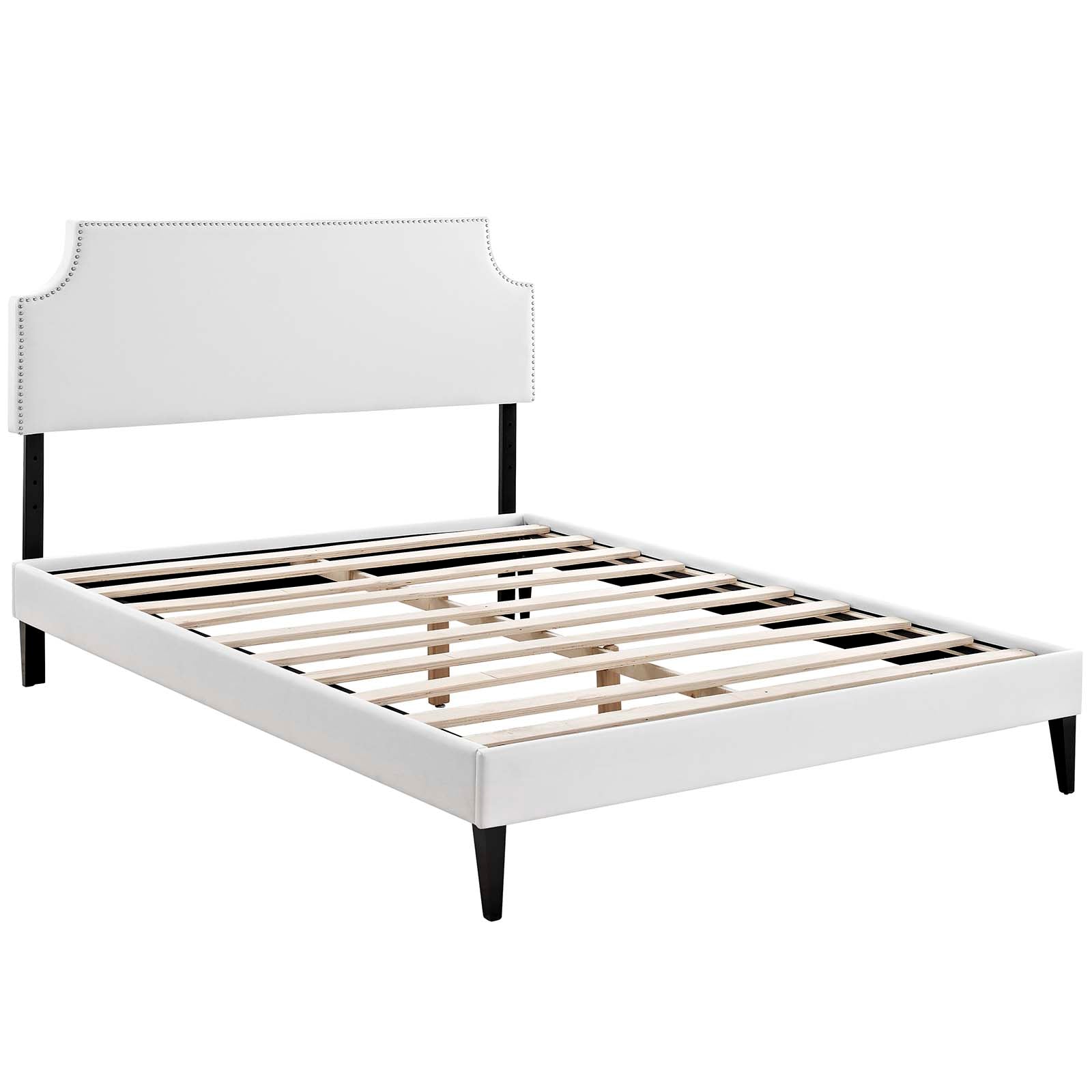 Modway Corene Queen Vinyl Platform Bed with Squared Tapered Legs | Beds | 