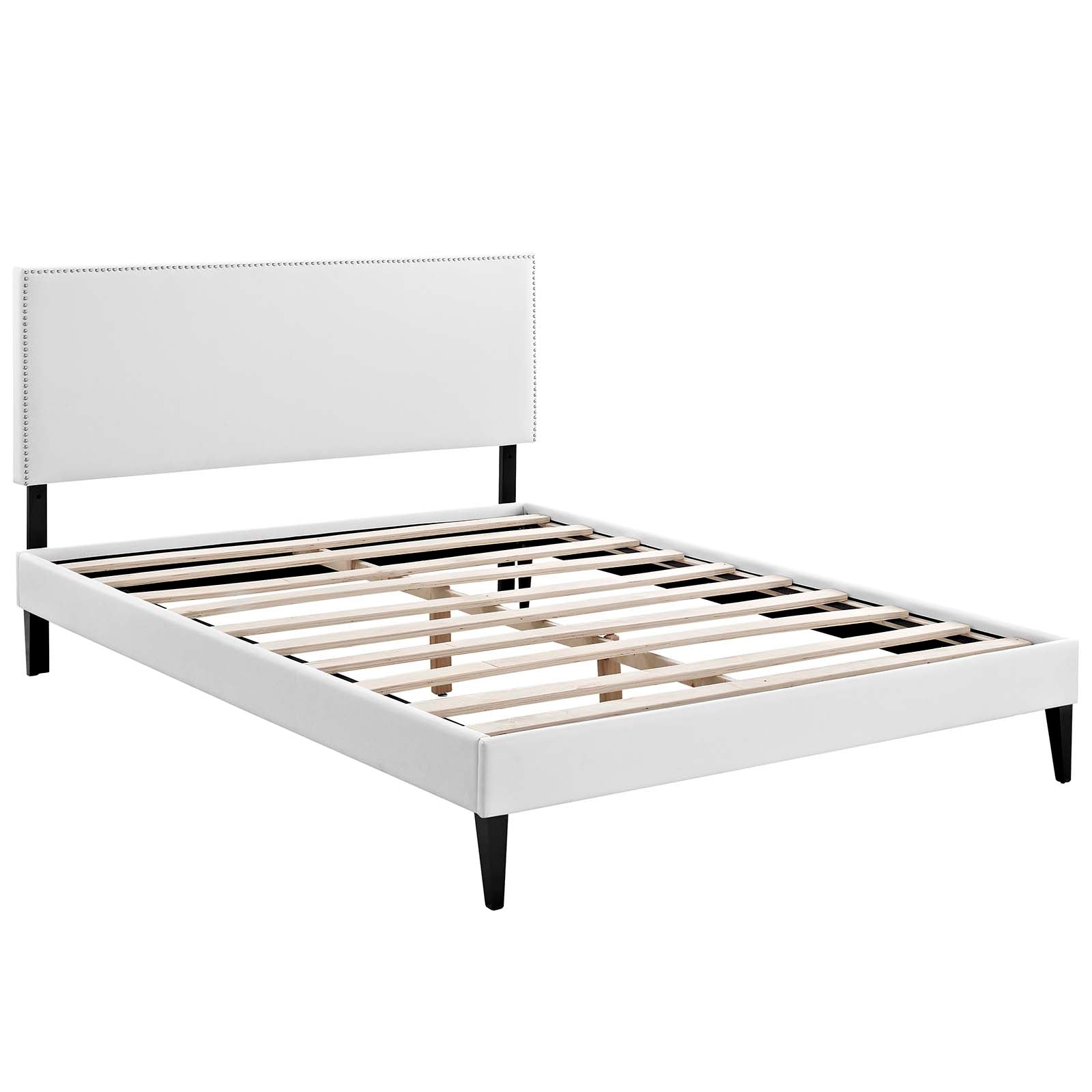 Modway Macie King Vinyl Platform Bed with Squared Tapered Legs | Beds | Modishstore-8