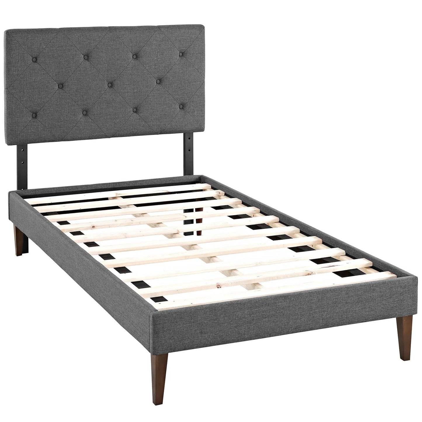 Tarah Twin Fabric Platform Bed with Squared Tapered Legs By Modway - MOD-5983 | Beds | Modishstore - 3