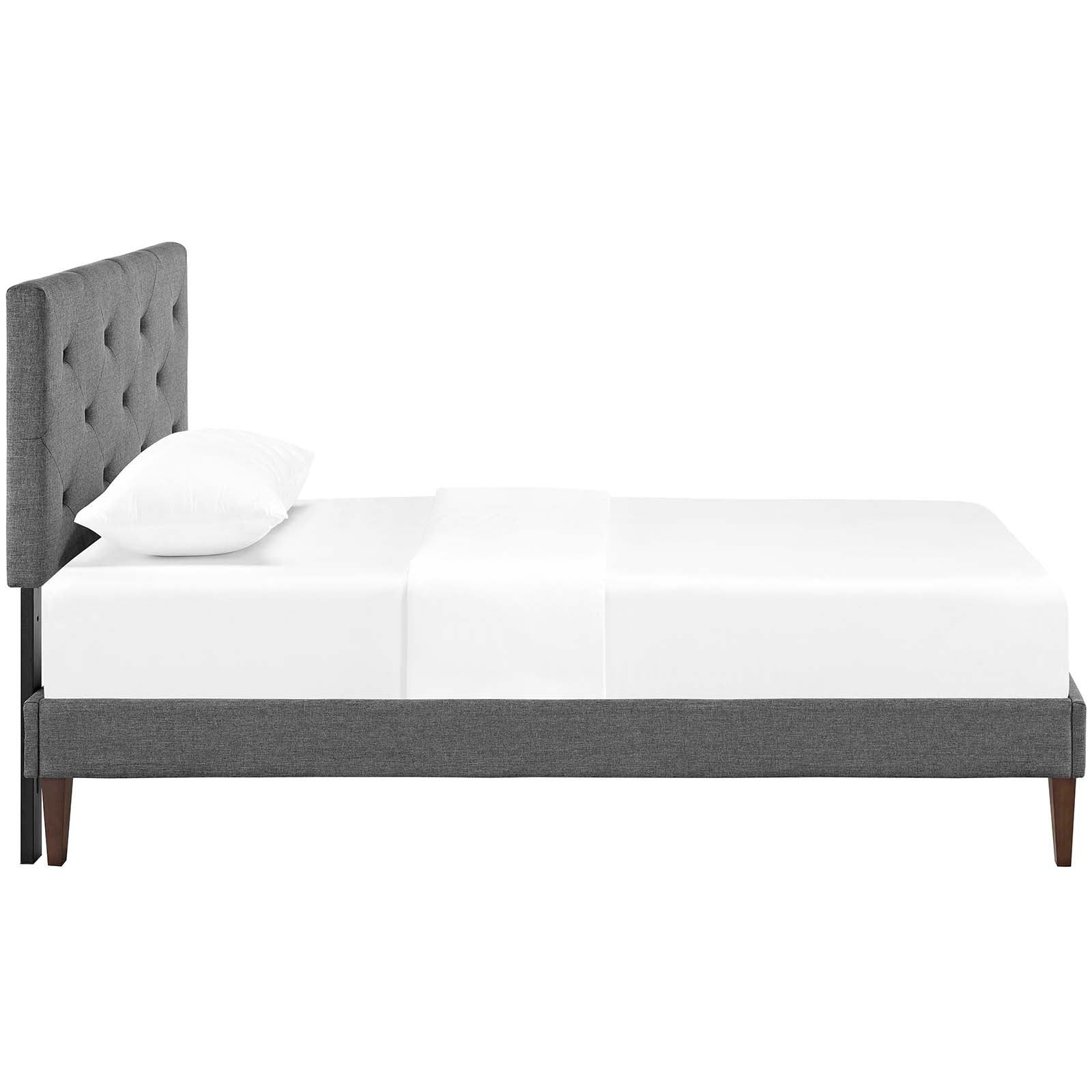 Tarah Twin Fabric Platform Bed with Squared Tapered Legs By Modway - MOD-5983 | Beds | Modishstore - 4