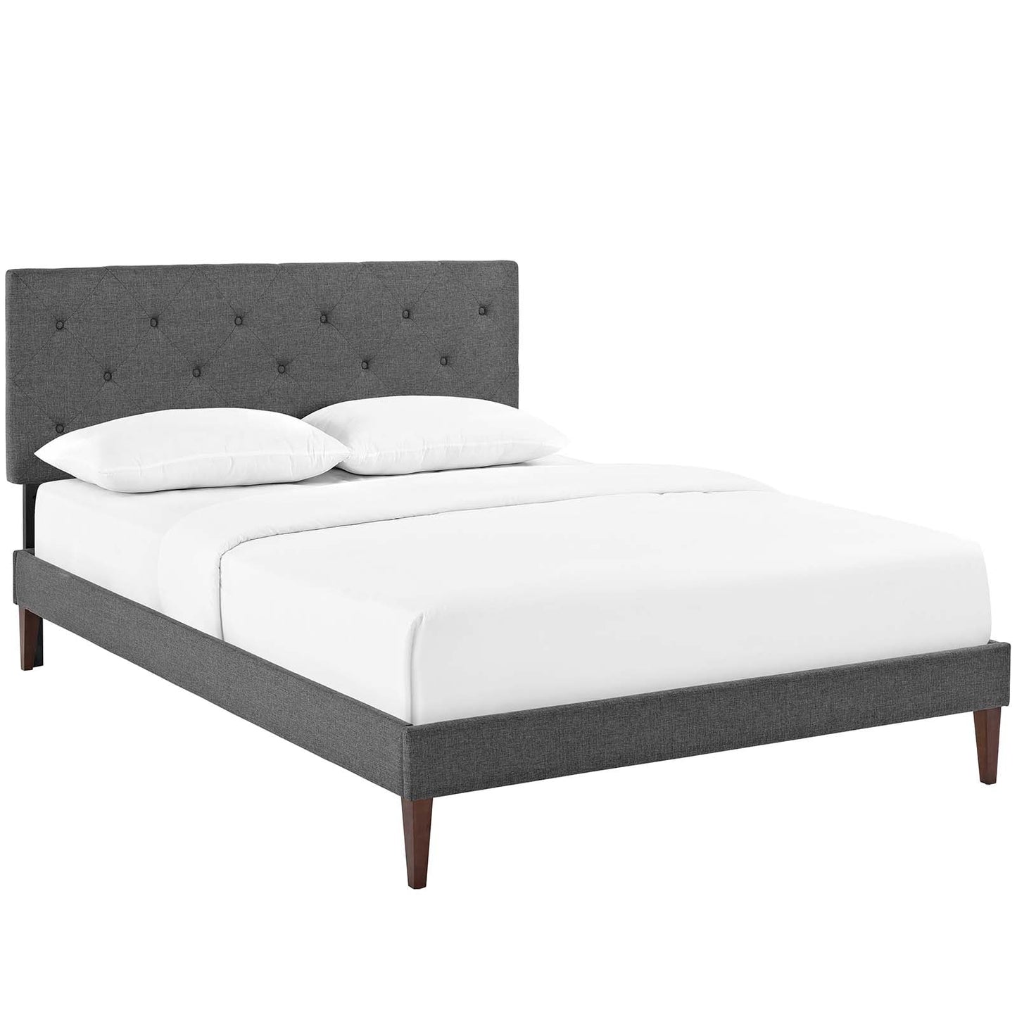 Tarah Queen Fabric Platform Bed with Squared Tapered Legs By Modway - MOD-5987 | Beds | Modishstore - 2