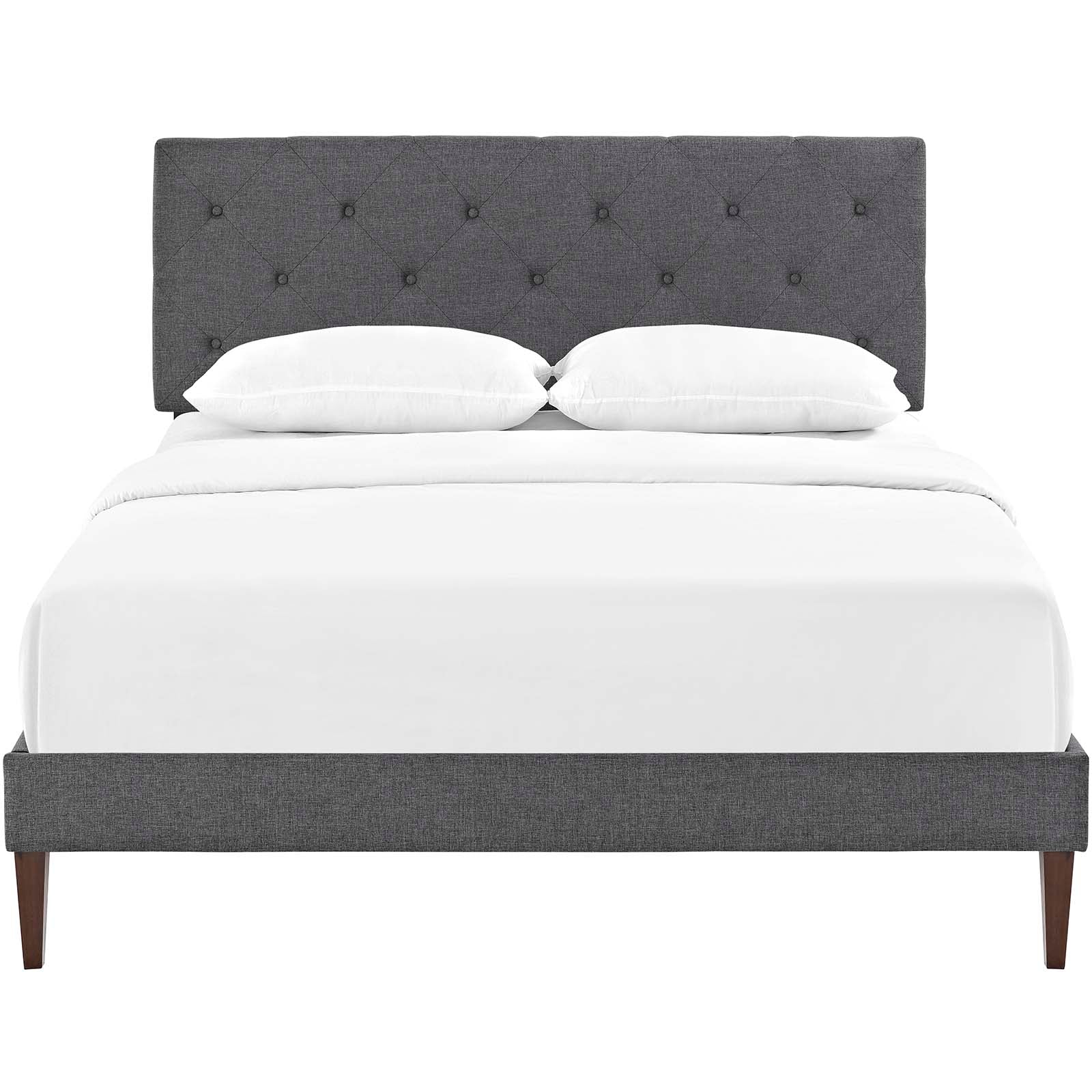 Tarah Queen Fabric Platform Bed with Squared Tapered Legs By Modway - MOD-5987 | Beds | Modishstore - 5