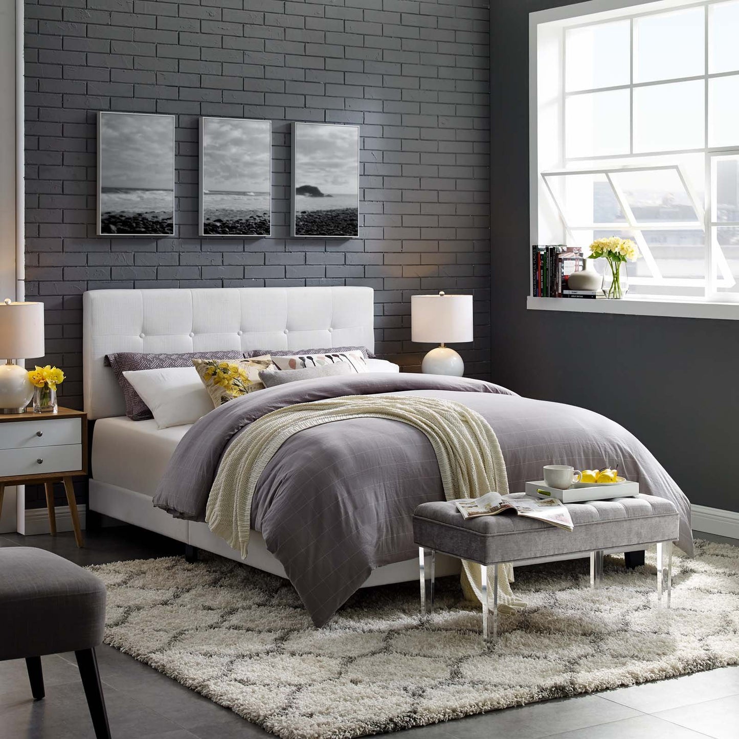 Modway Amira Full Upholstered Fabric Bed