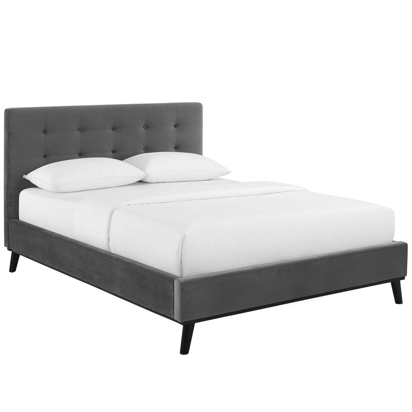 Modway McKenzie Queen Biscuit Tufted Performance Velvet Platform Bed | Beds | Modishstore-3