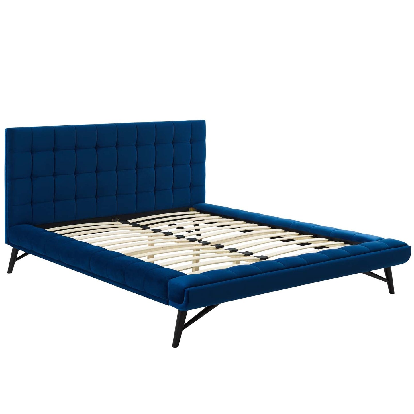 Modway Julia Queen Biscuit Tufted Performance Velvet Platform Bed | Beds | Modishstore-10