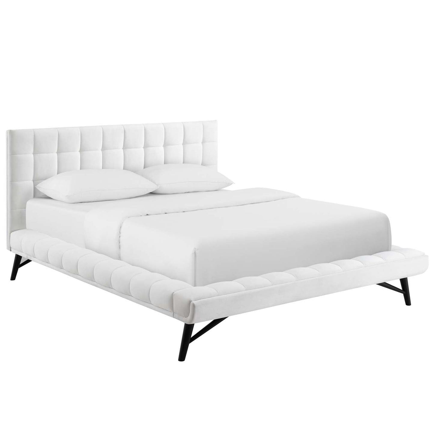 Modway Julia Queen Biscuit Tufted Performance Velvet Platform Bed | Beds | Modishstore-21