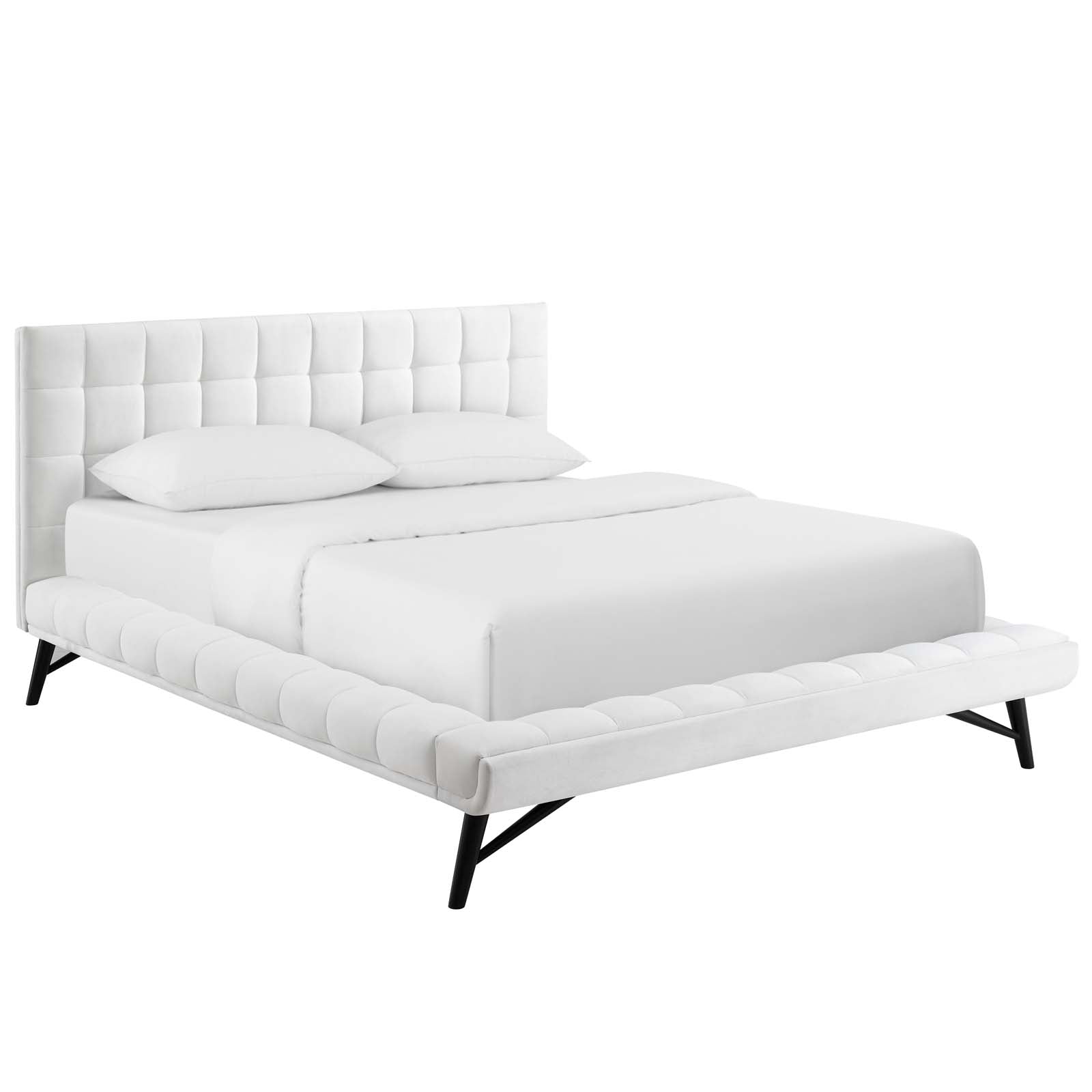 Modway Julia Queen Biscuit Tufted Performance Velvet Platform Bed | Beds | Modishstore-21