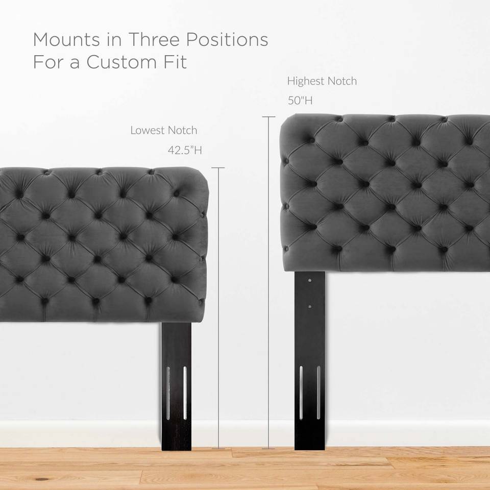 Modway Lizzy Tufted King/California King Performance Velvet Headboard | Headboards | Modishstore-5