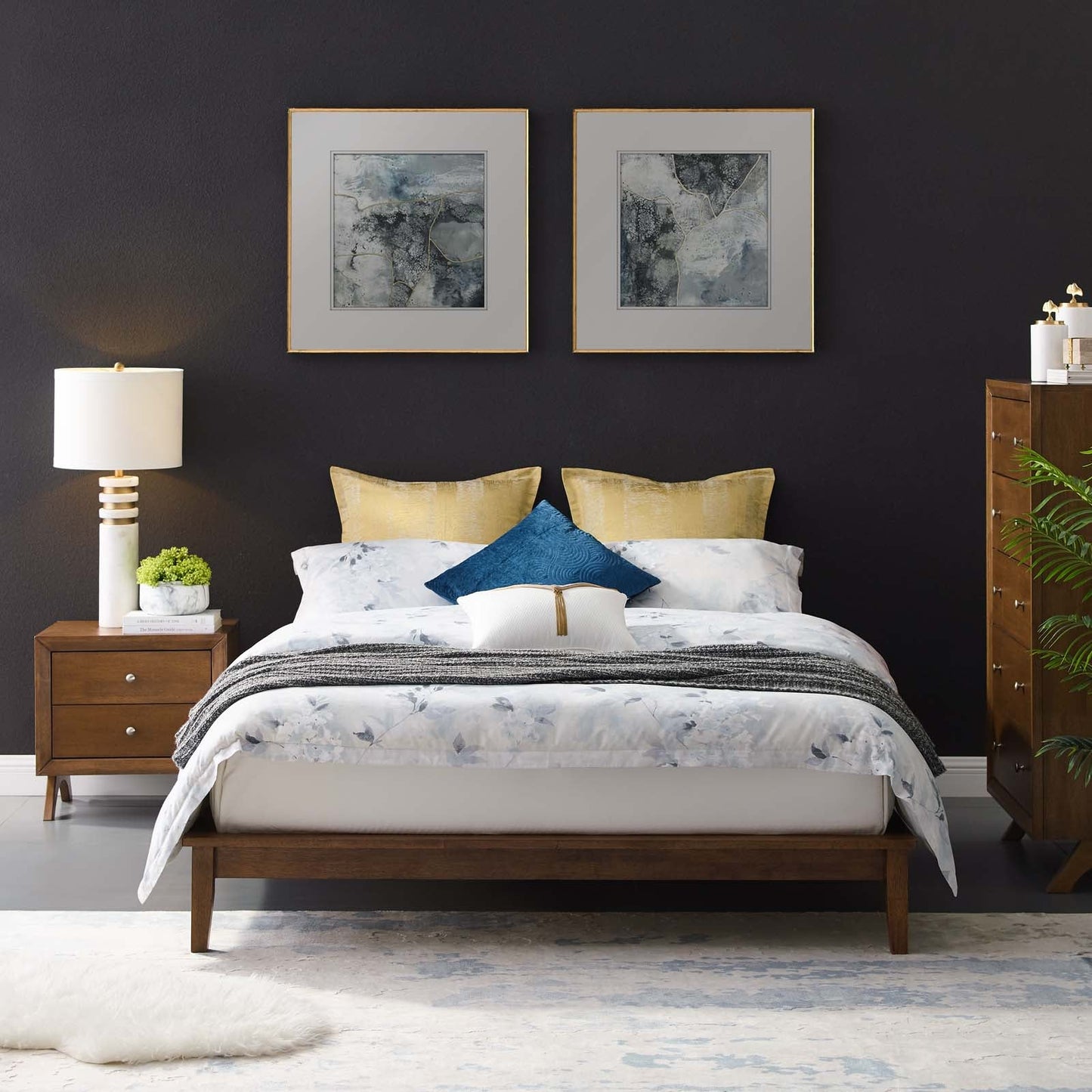Modway Lodge Queen Wood Platform Bed Frame - MOD-6055