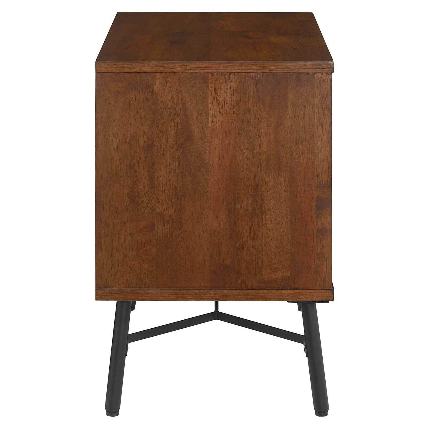 Modway Arwen Rustic Wood Nightstand Walnut