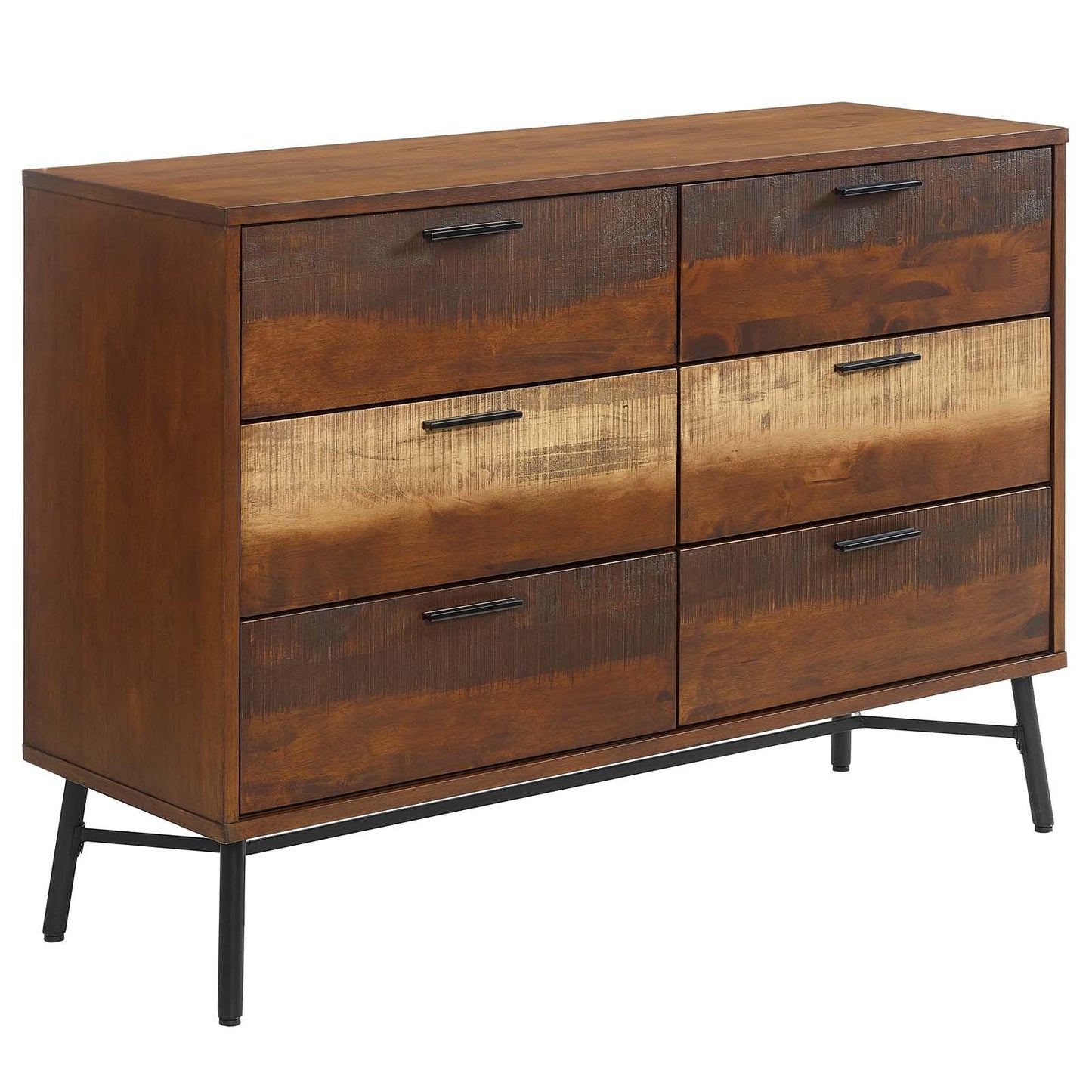 Modway Arwen Rustic Wood Dresser Walnut