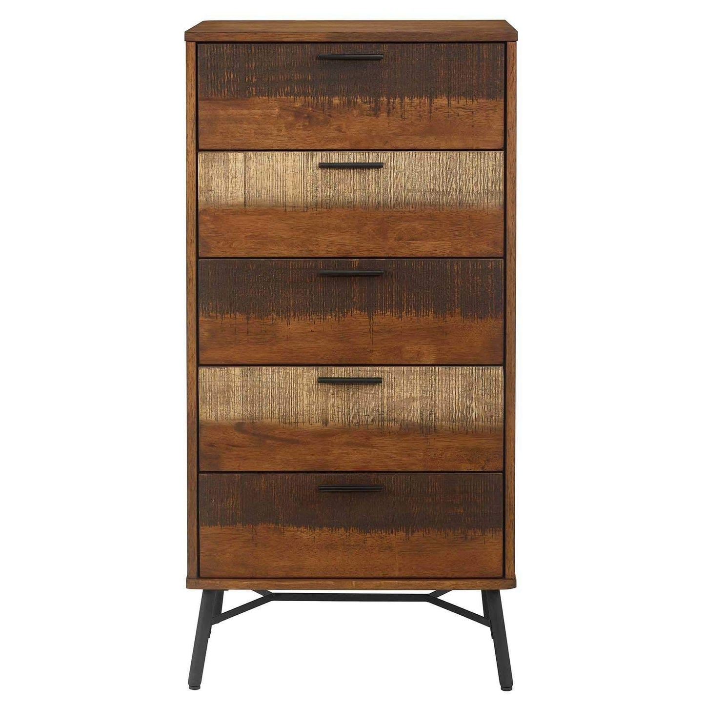 Modway Arwen Rustic Wood Chest Walnut