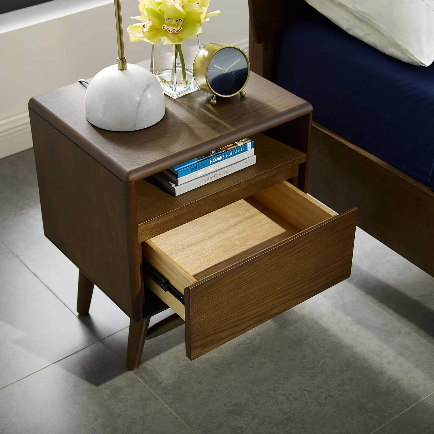Modway Talwyn Wood Nightstand Chestnut