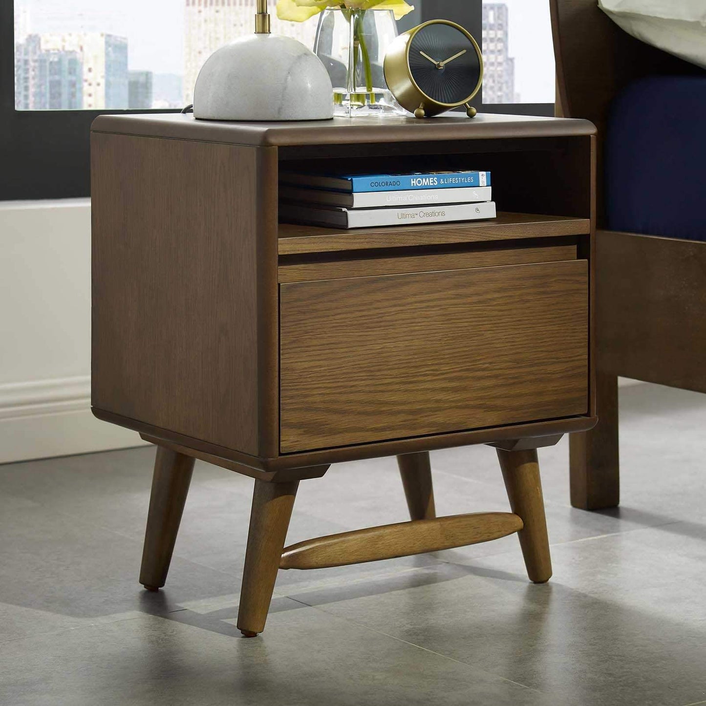 Modway Talwyn Wood Nightstand Chestnut