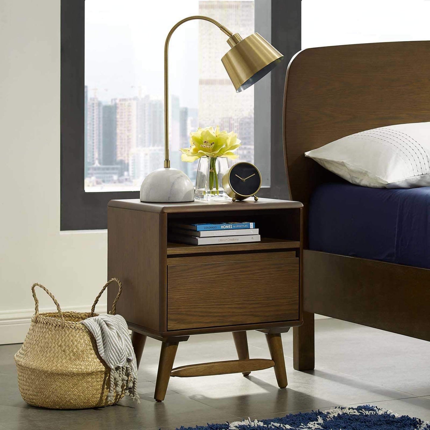Modway Talwyn Wood Nightstand Chestnut