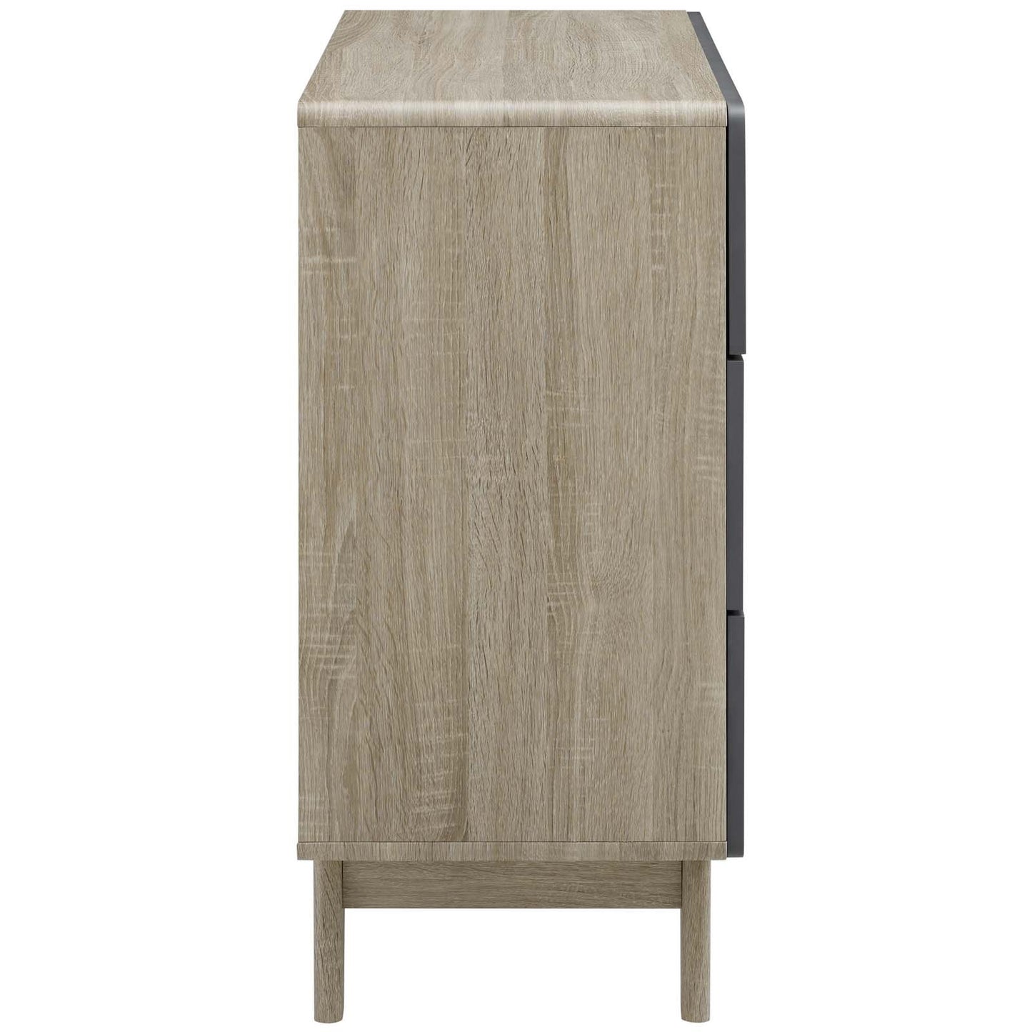 Modway Origin Three-Drawer Chest or Stand Natural Gray