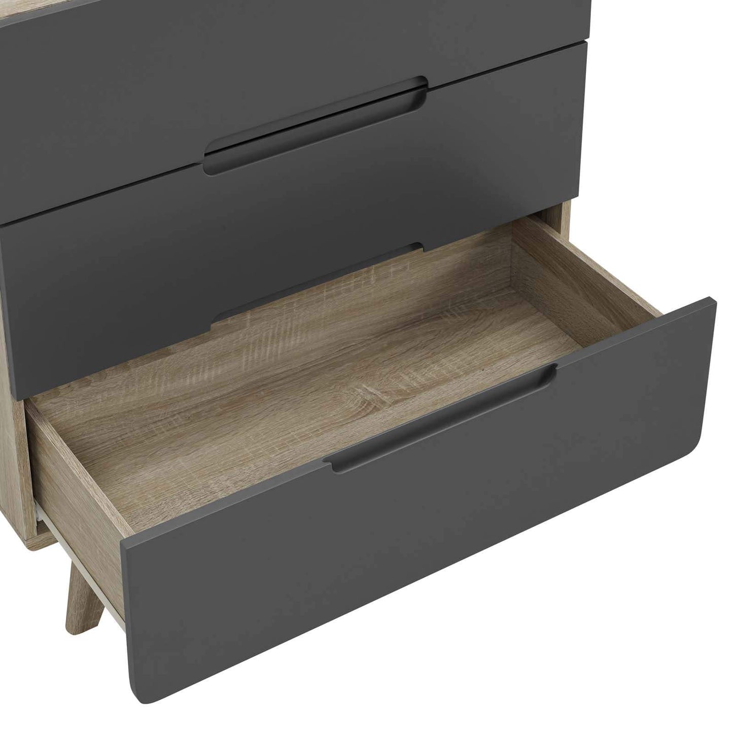 Modway Origin Three-Drawer Chest or Stand Natural Gray