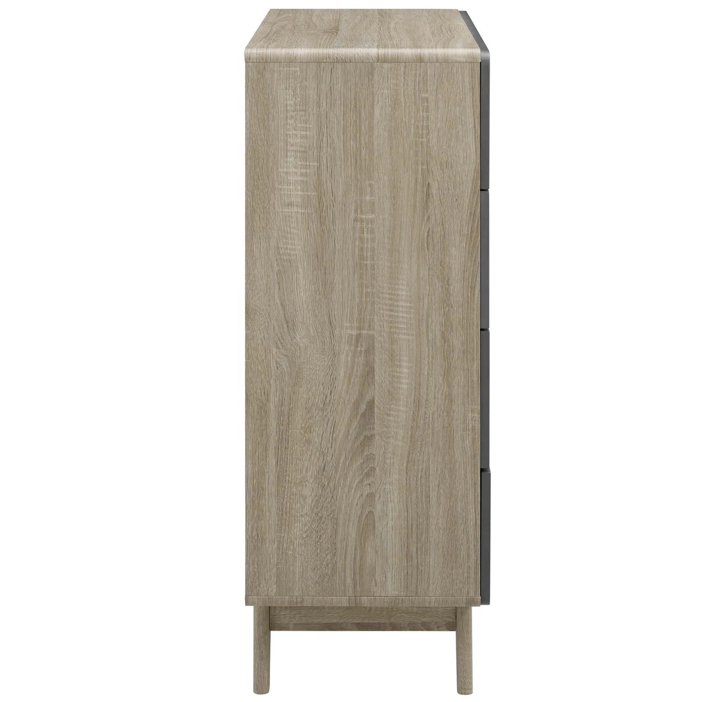 Modway Origin Four-Drawer Chest or Stand Natural Gray