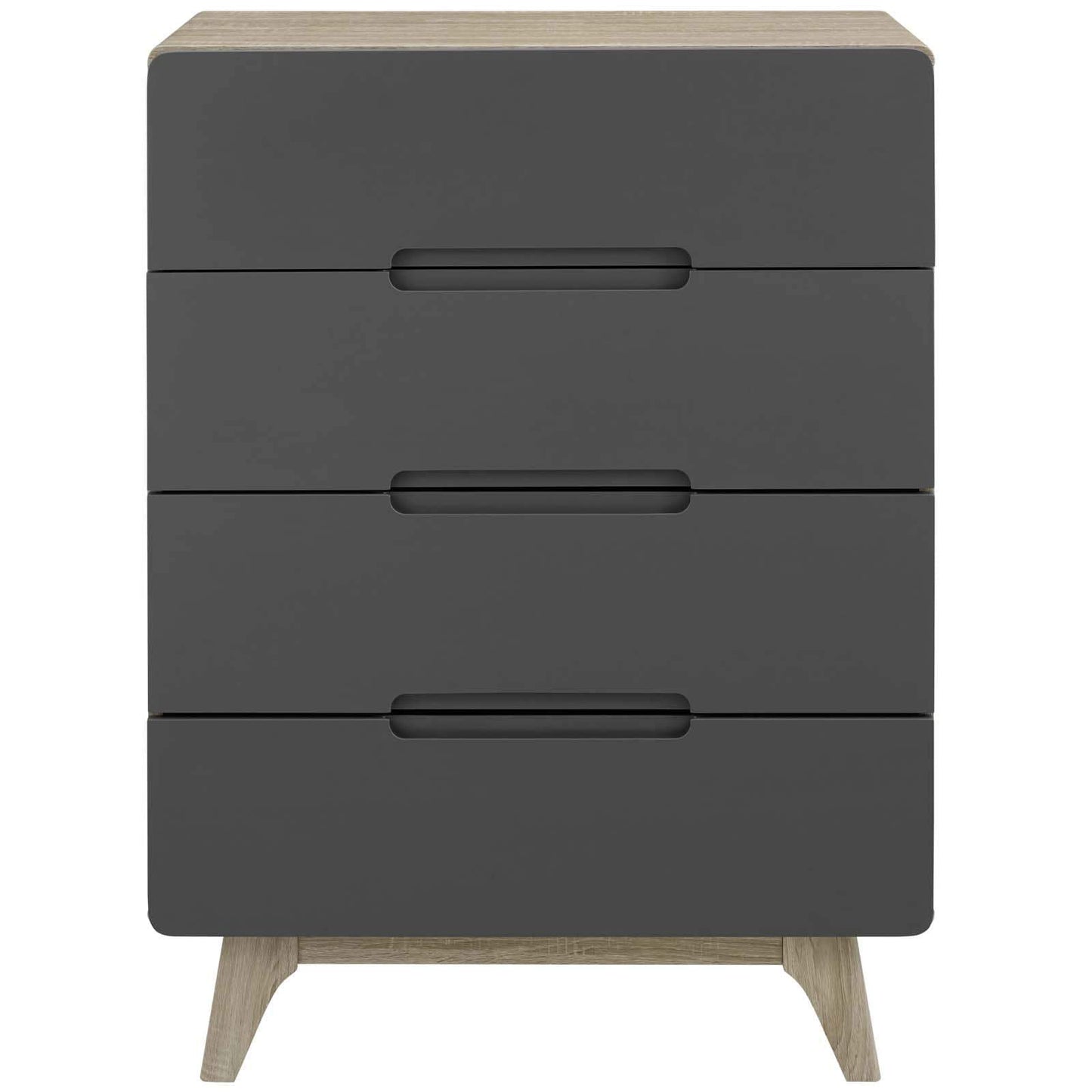 Modway Origin Four-Drawer Chest or Stand Natural Gray