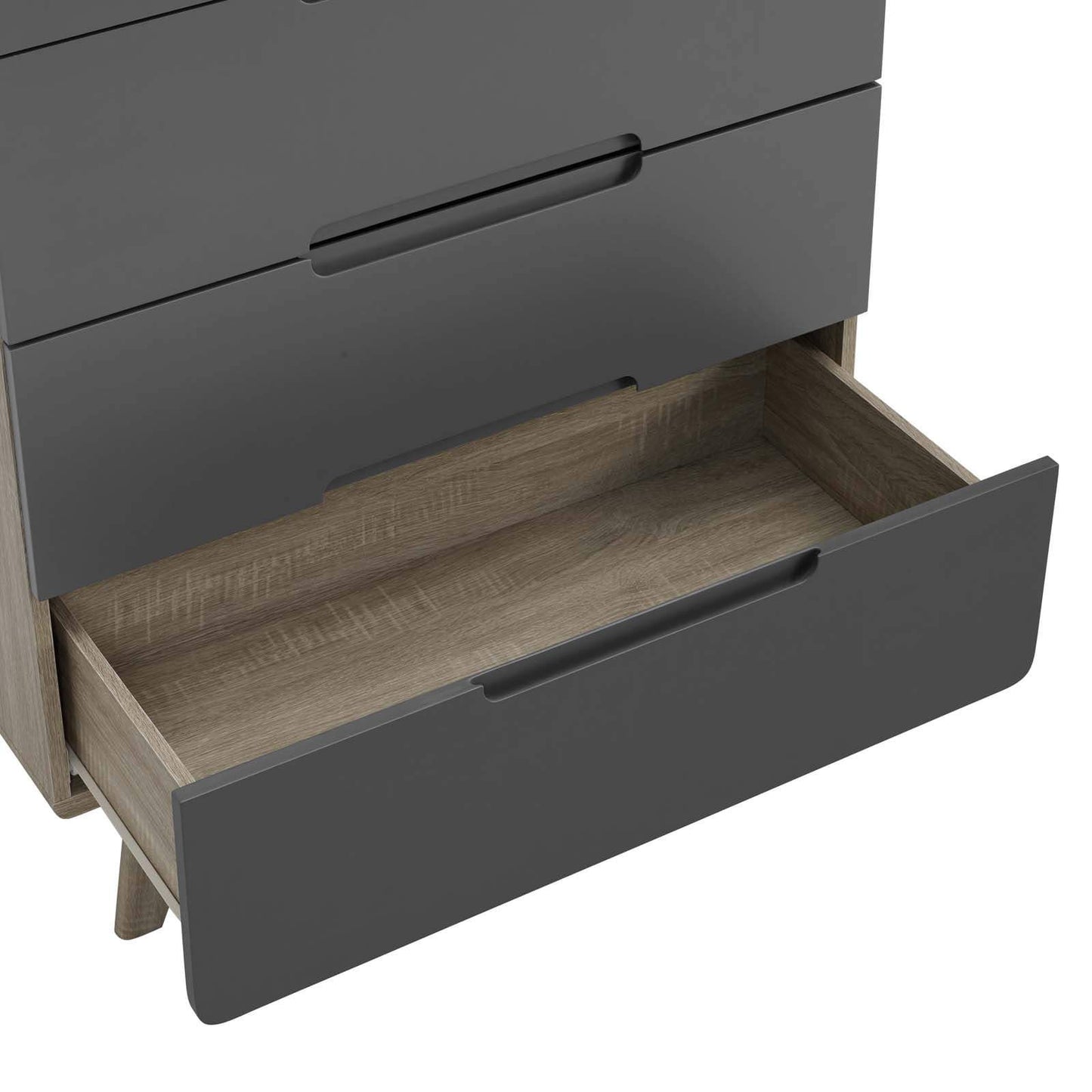 Modway Origin Four-Drawer Chest or Stand Natural Gray