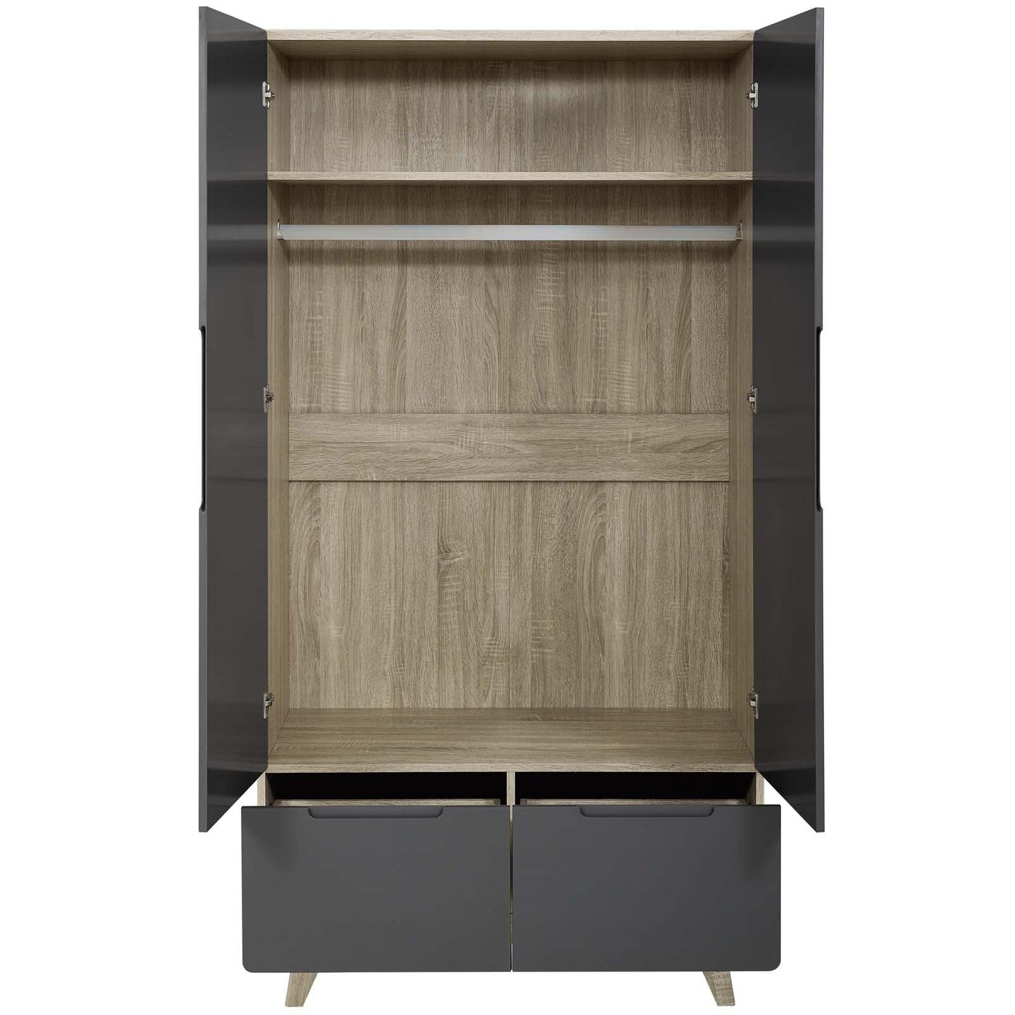 Modway Origin Wood Wardrobe Cabinet Natural Gray