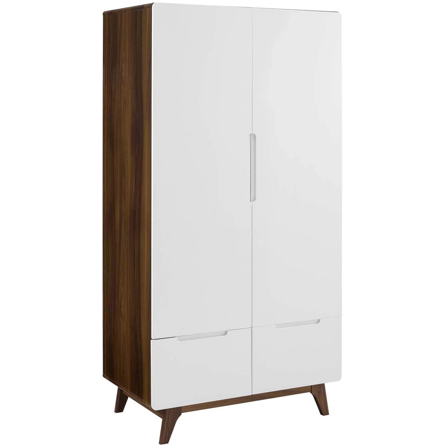 Modway Origin Wood Wardrobe Cabinet Natural Gray